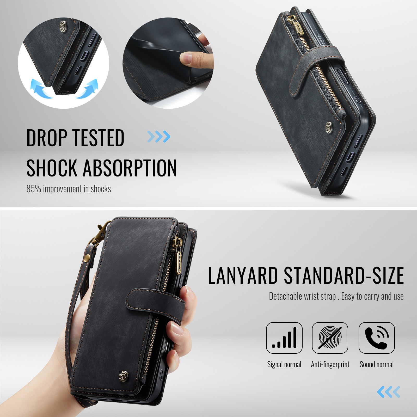 Multi-slot Hoesje iPhone 17 Pro Grijs