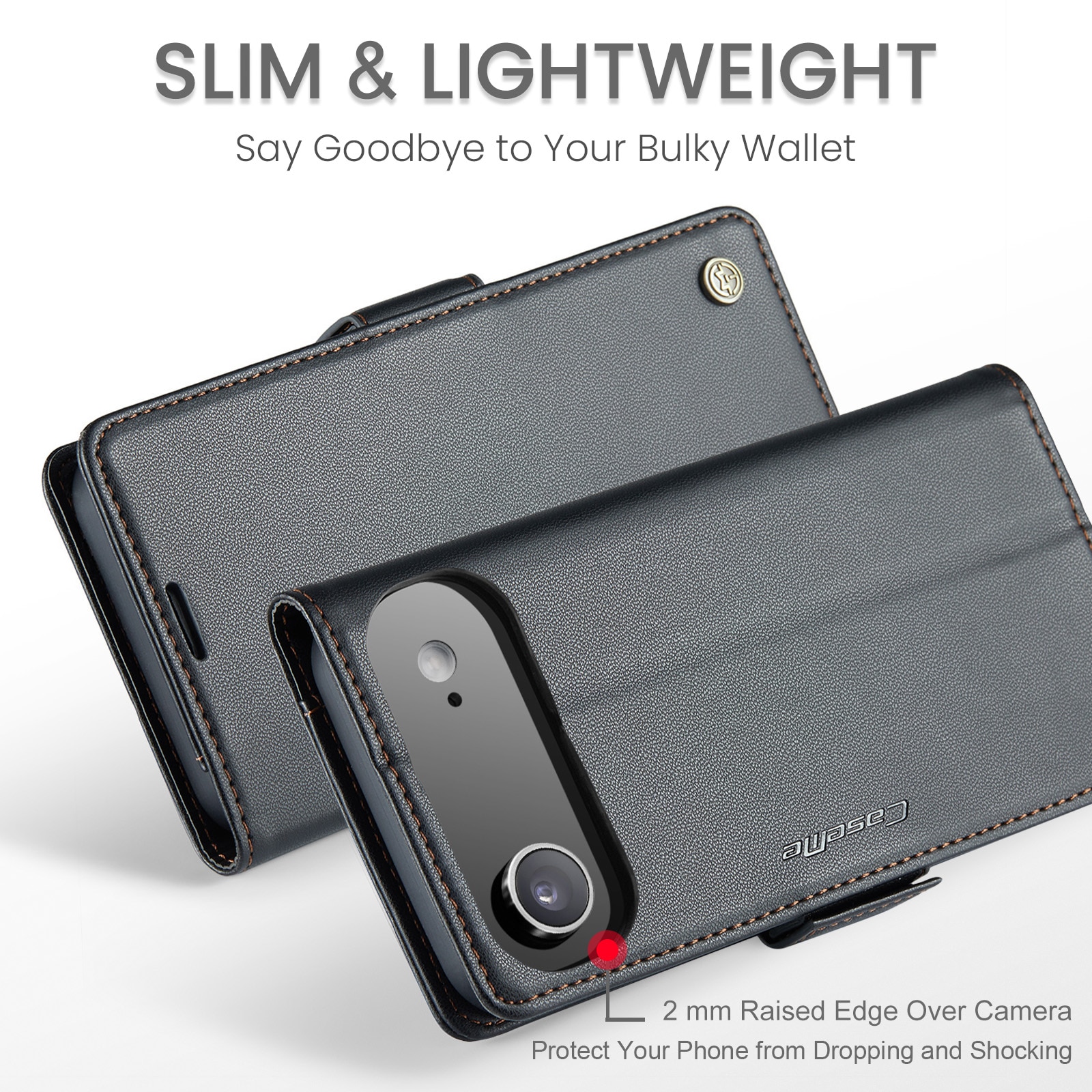 RFID blocking Slim Bookcover Hoesje iPhone 17 Air Zwart