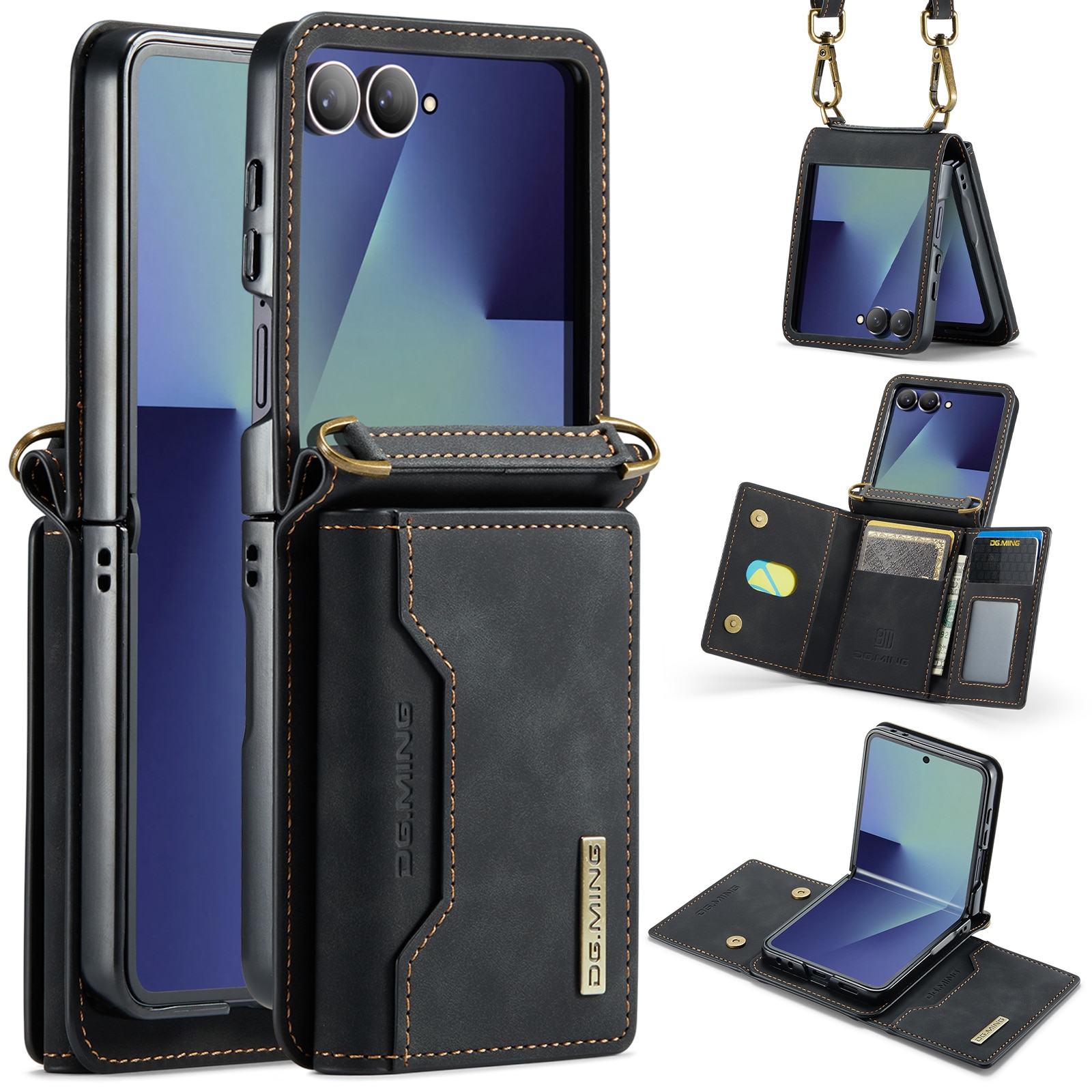 Card Slot Case Samsung Galaxy Z Flip 7 Zwart