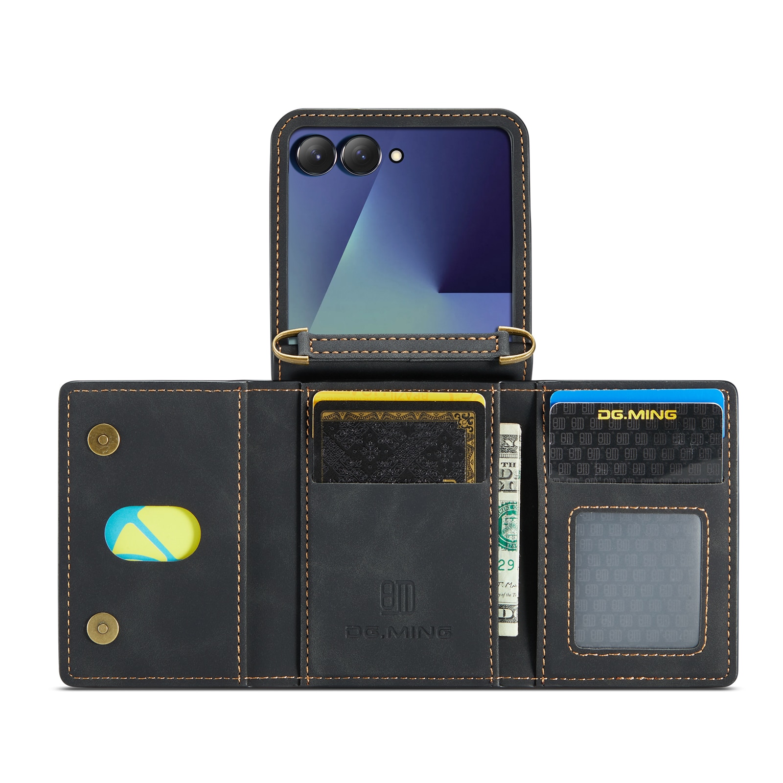 Card Slot Case Samsung Galaxy Z Flip 7 Zwart