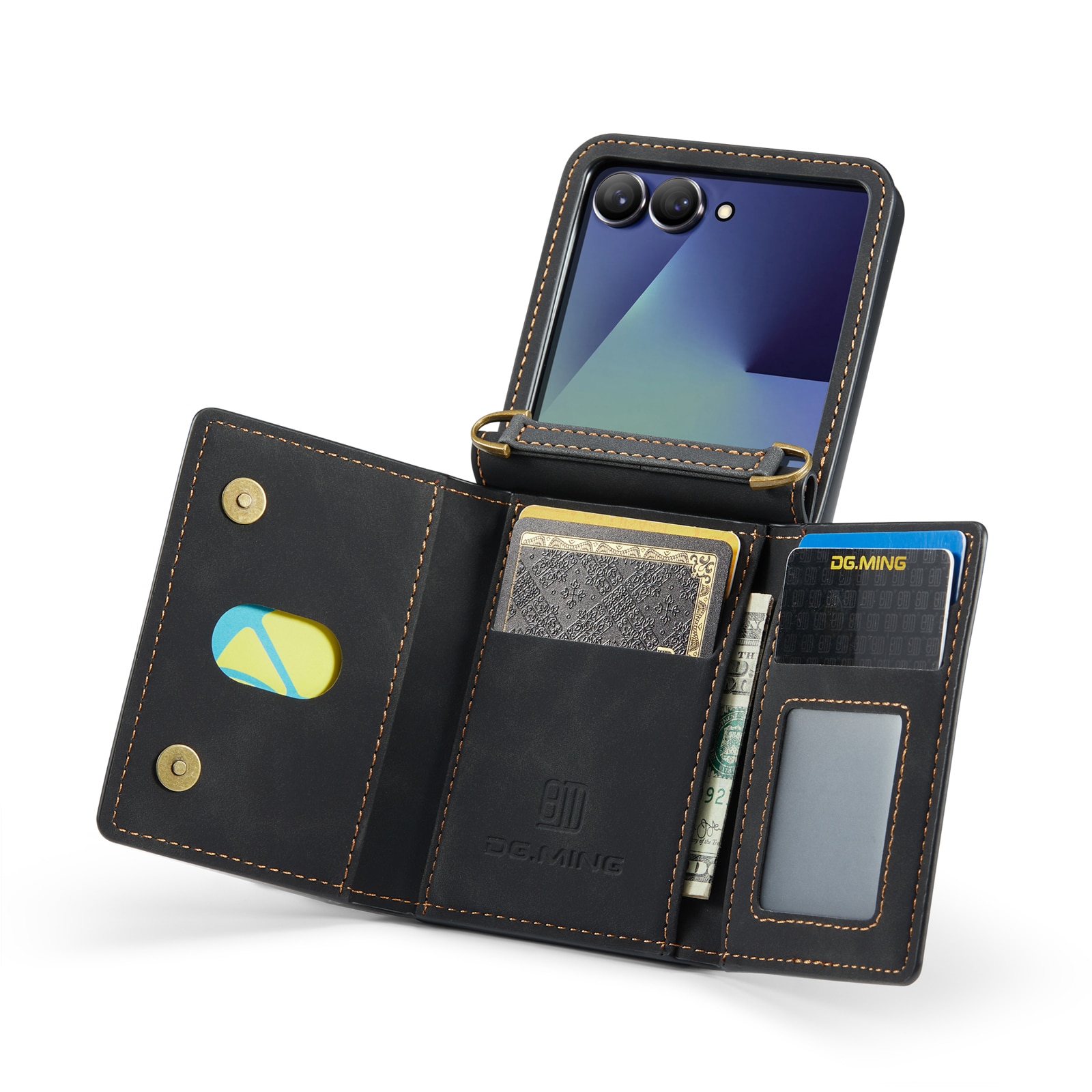 Card Slot Case Samsung Galaxy Z Flip 7 Zwart