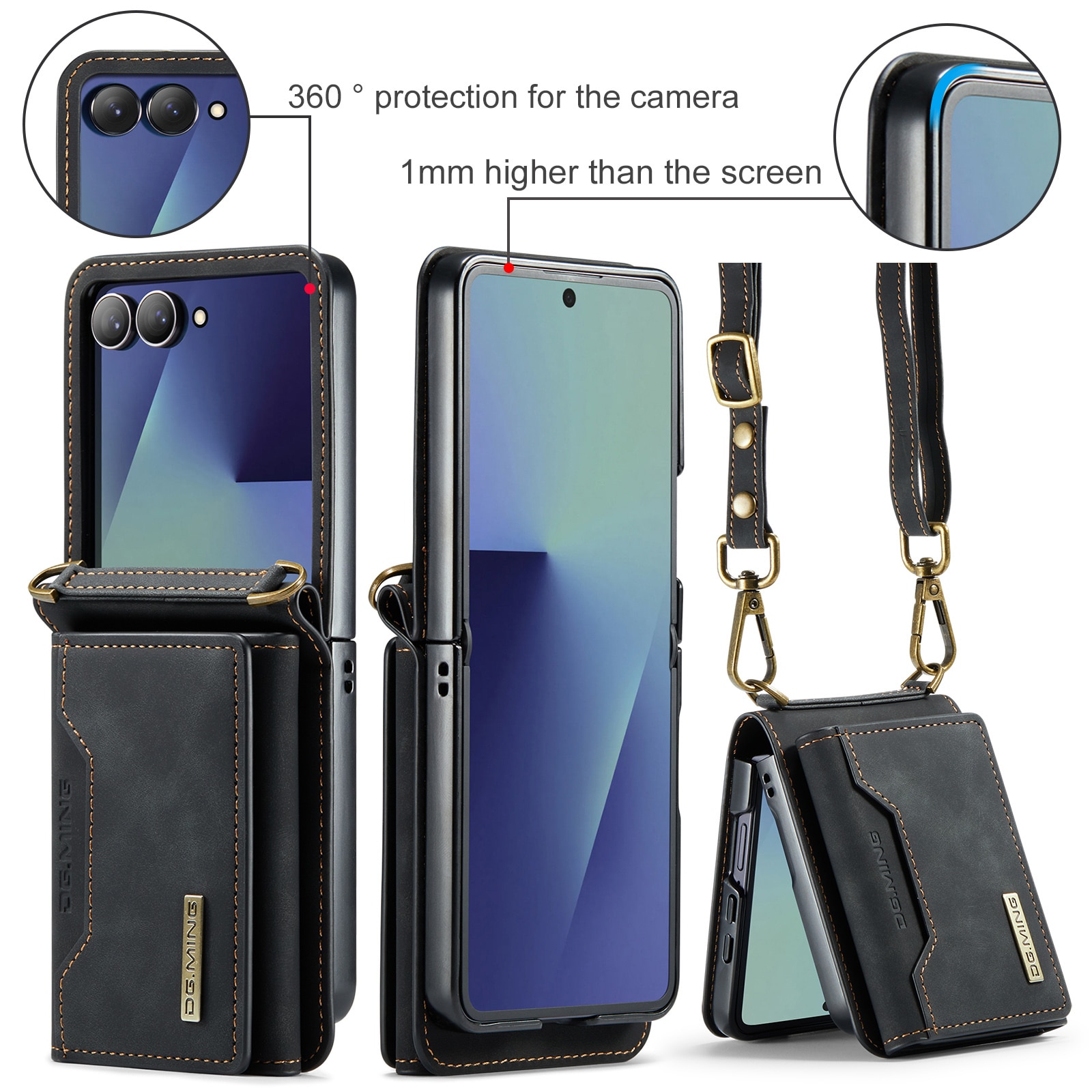 Card Slot Case Samsung Galaxy Z Flip 7 Zwart