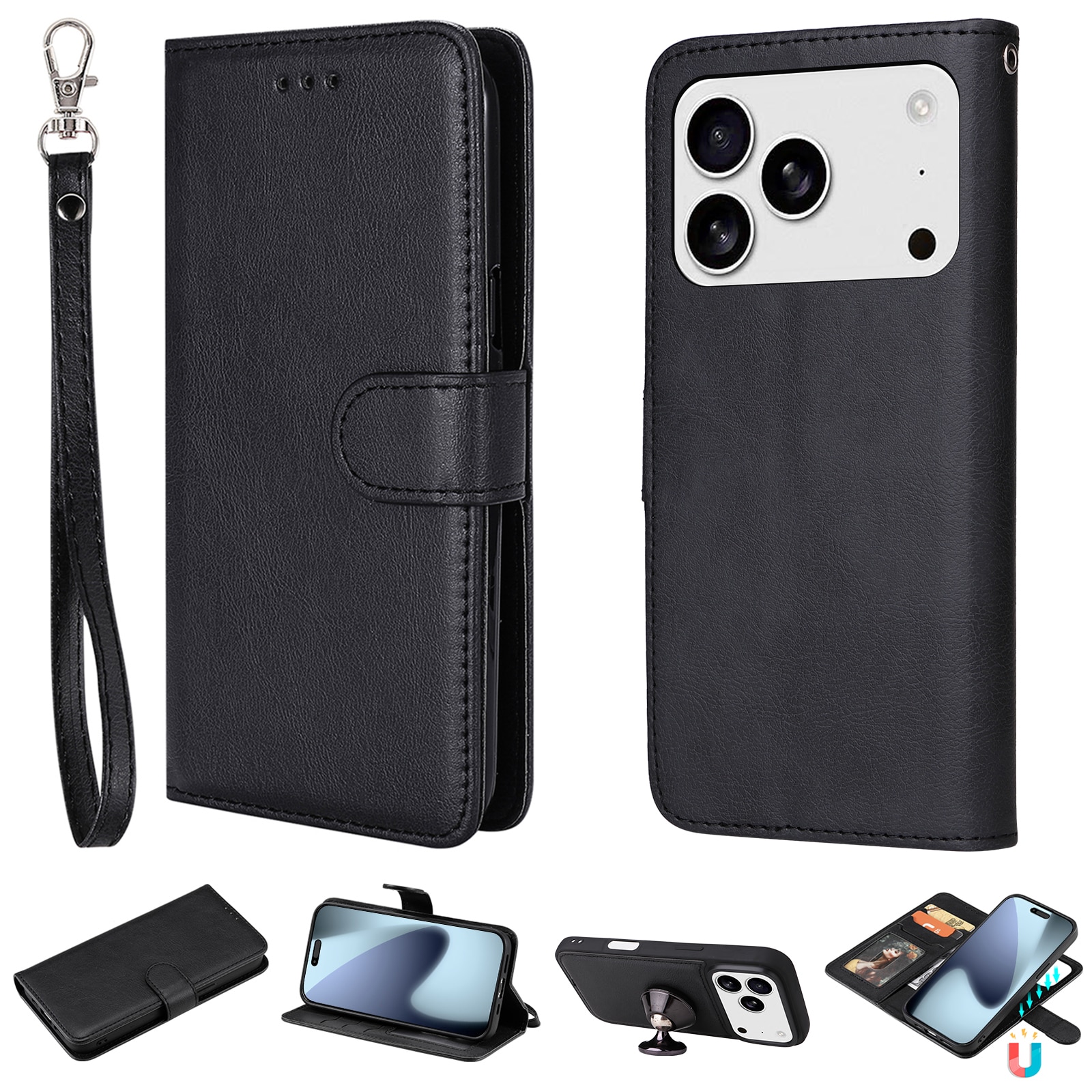 iPhone 17 Pro Magneethoesje Zwart