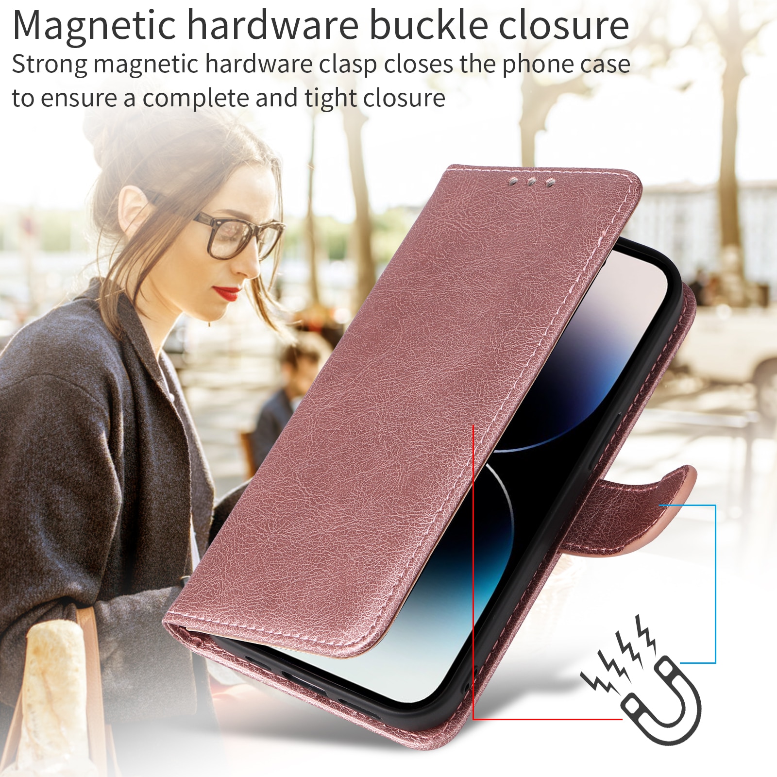 iPhone 17 Magneethoesje Roze