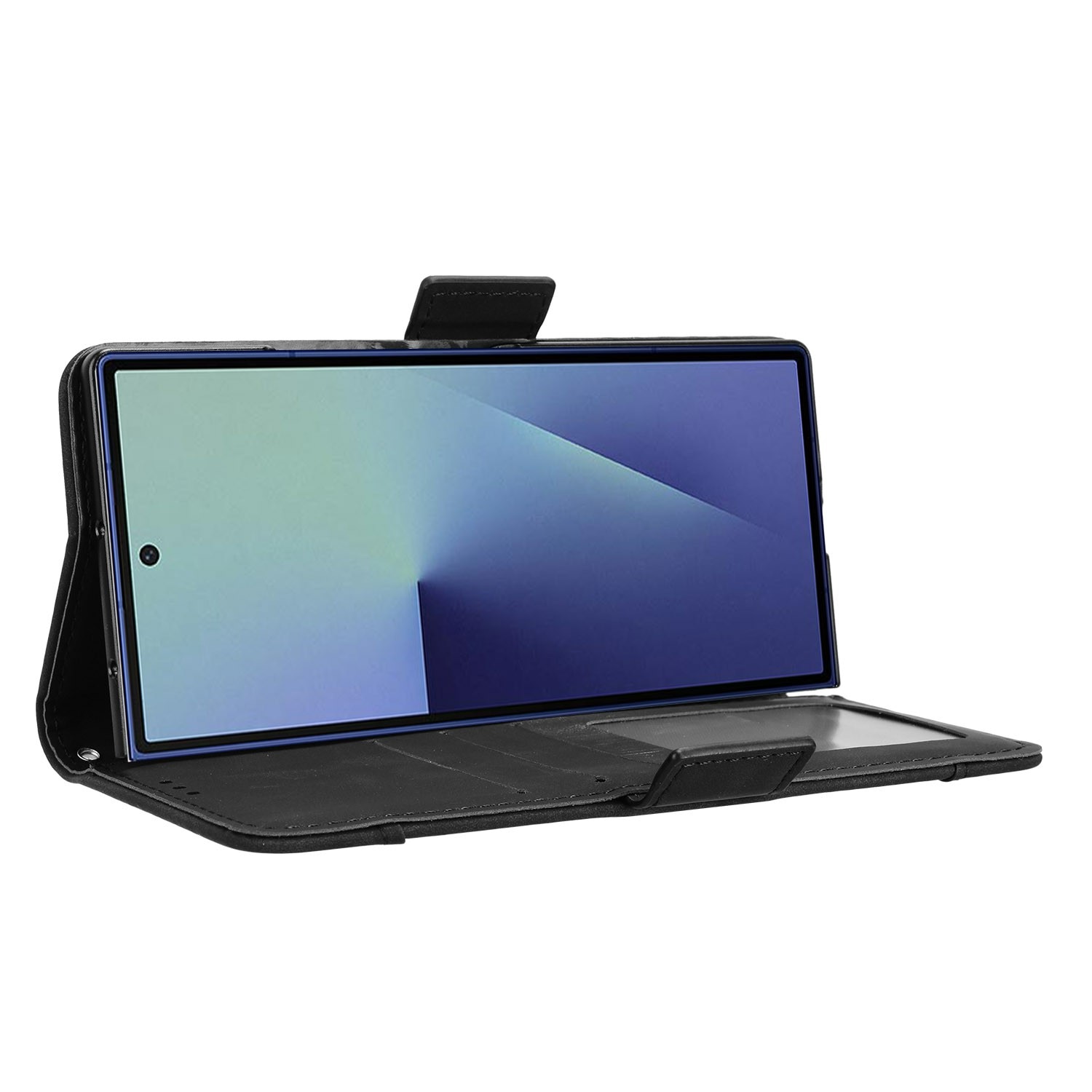 Samsung Galaxy Z Fold 7 Multi Portemonnee hoesje met penhouder zwart
