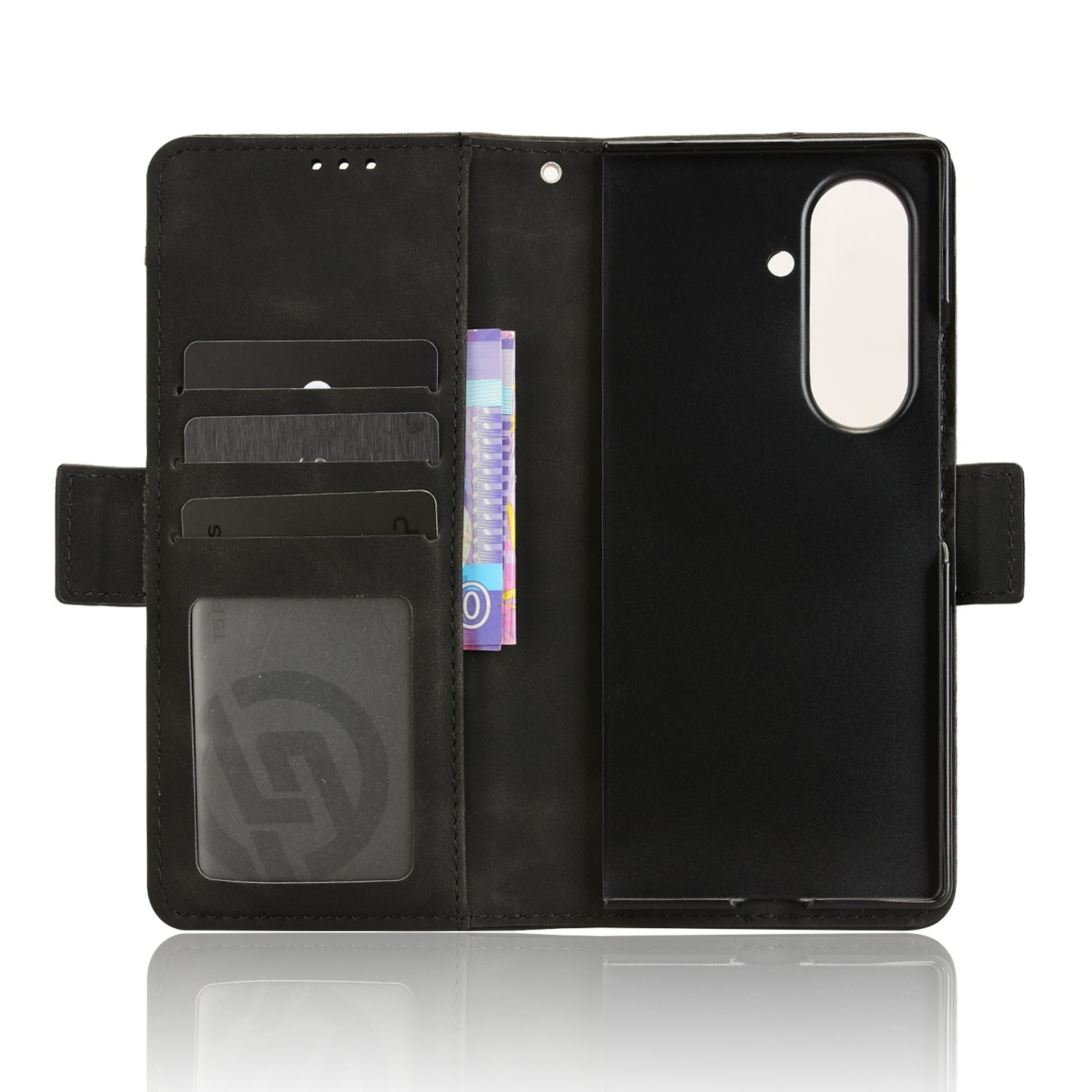 Samsung Galaxy Z Fold 7 Multi Portemonnee hoesje met penhouder zwart