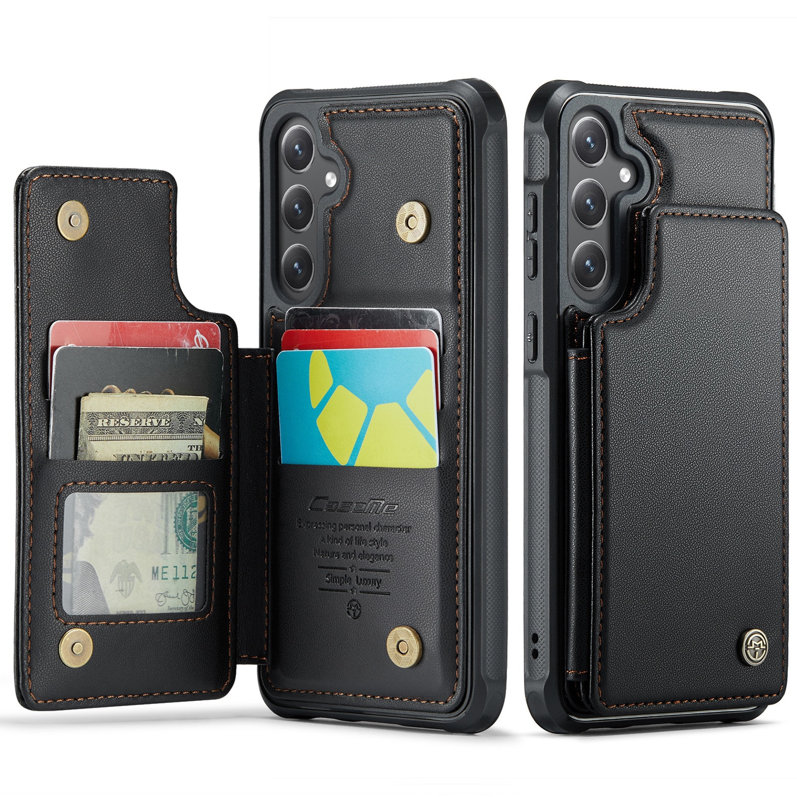 RFID blocking Portemonnee hoesje Samsung Galaxy S25 FE zwart