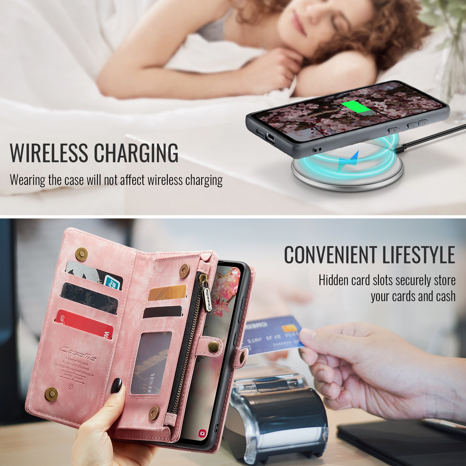 Multi-slot Hoesje Samsung Galaxy S25 FE Roze