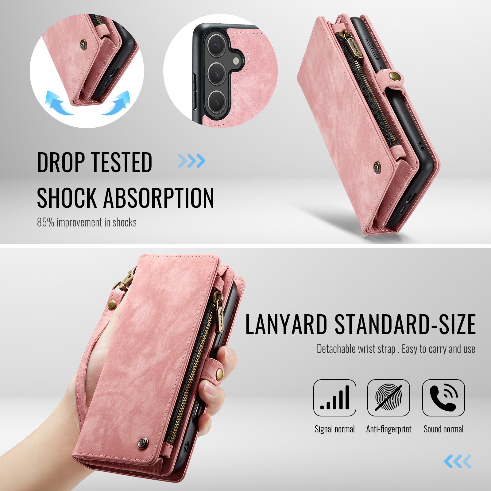 Multi-slot Hoesje Samsung Galaxy S25 FE Roze