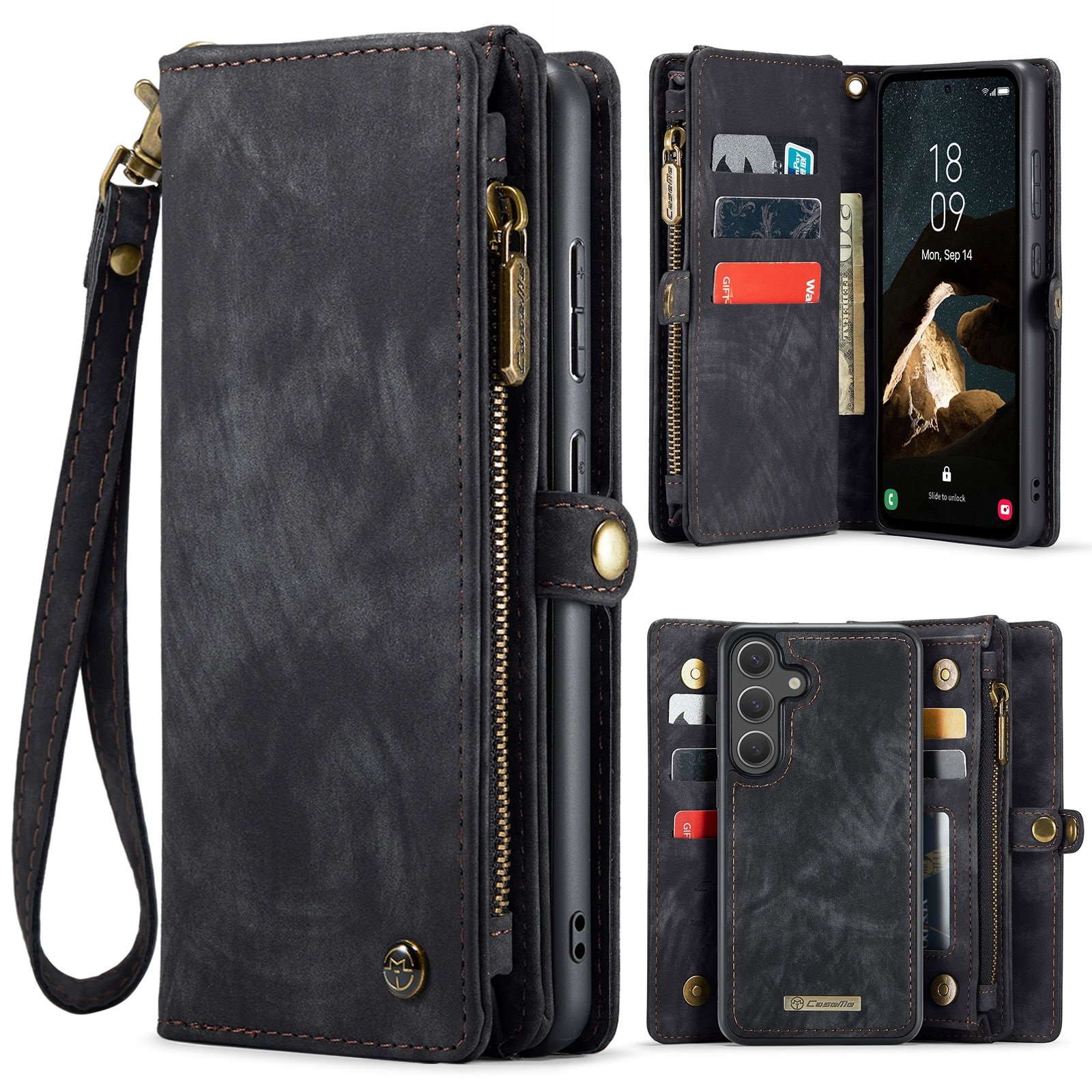 Multi-slot Hoesje Samsung Galaxy S25 FE Grijs