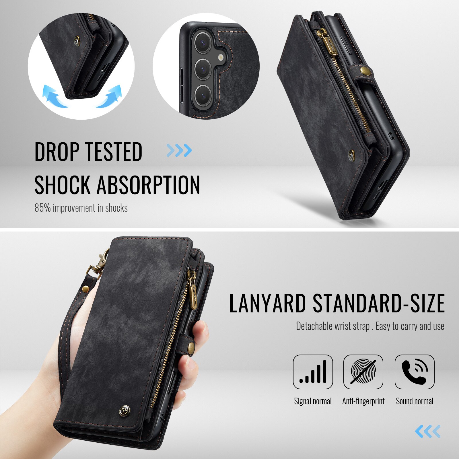 Multi-slot Hoesje Samsung Galaxy S25 FE Grijs