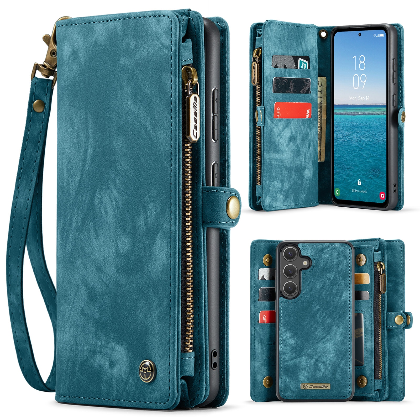 Multi-slot Hoesje Samsung Galaxy S25 FE Blauw