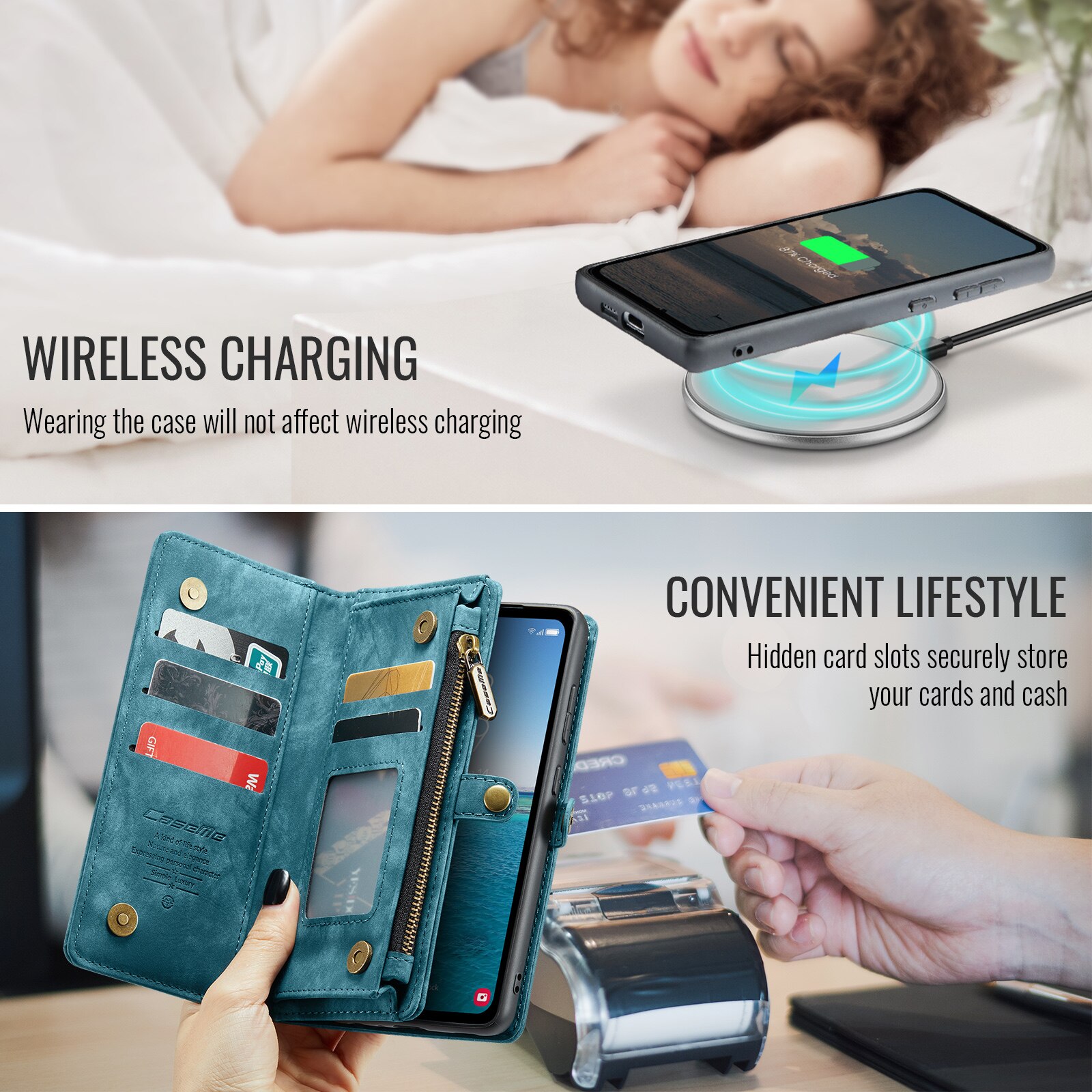 Multi-slot Hoesje Samsung Galaxy S25 FE Blauw