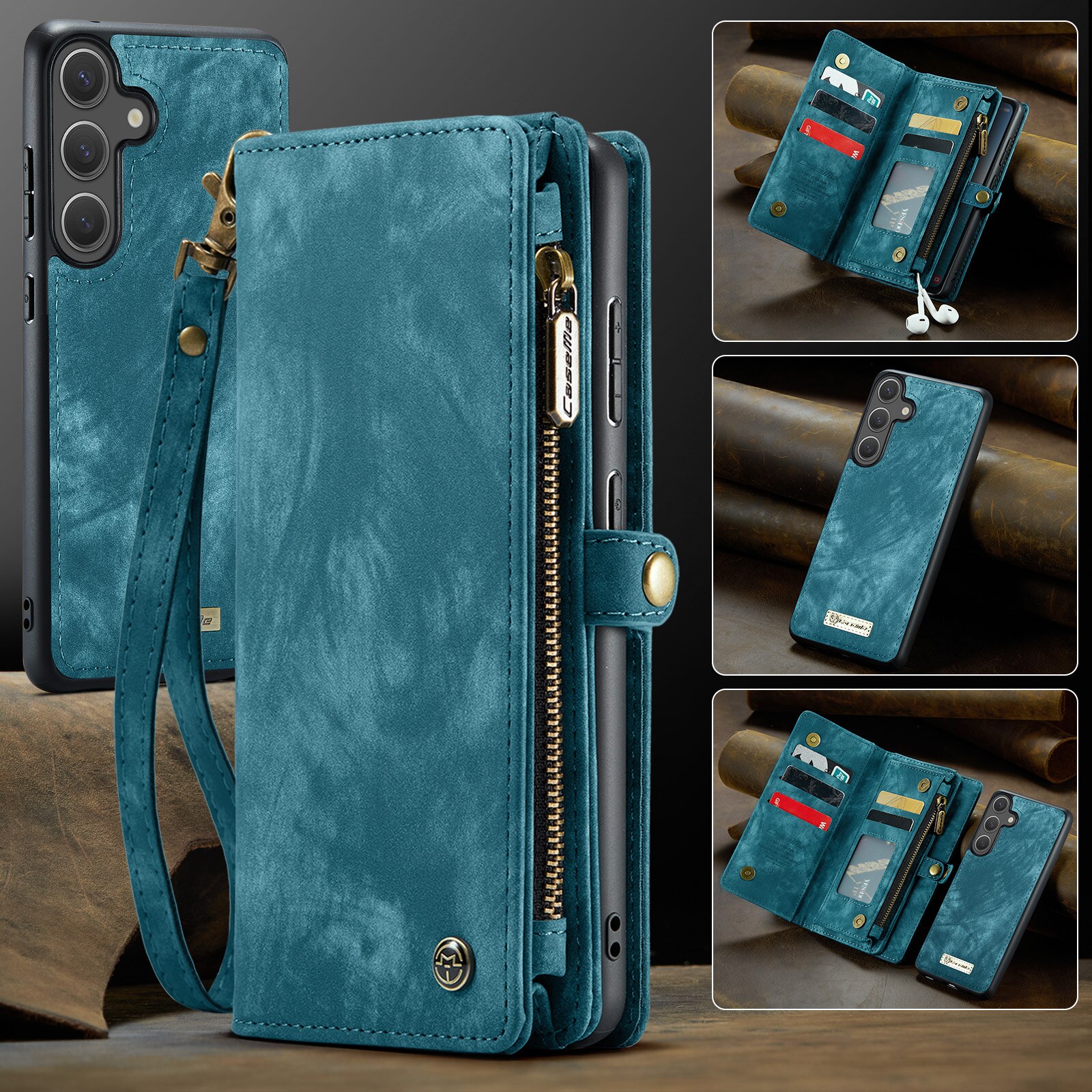 Multi-slot Hoesje Samsung Galaxy S25 FE Blauw