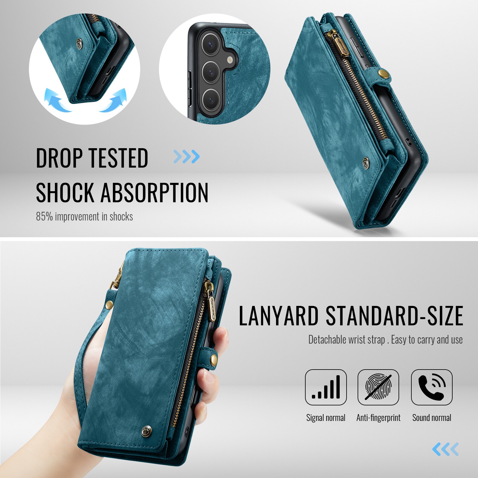 Multi-slot Hoesje Samsung Galaxy S25 FE Blauw