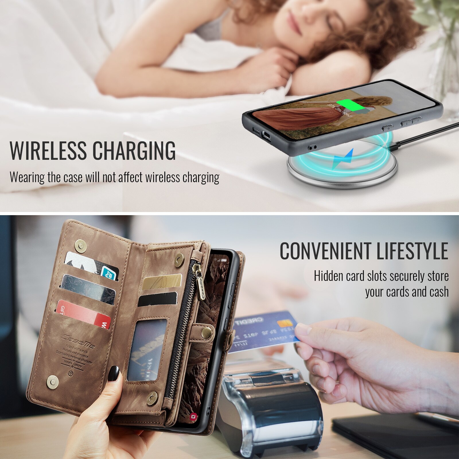 Multi-slot Hoesje Samsung Galaxy S25 FE Bruin