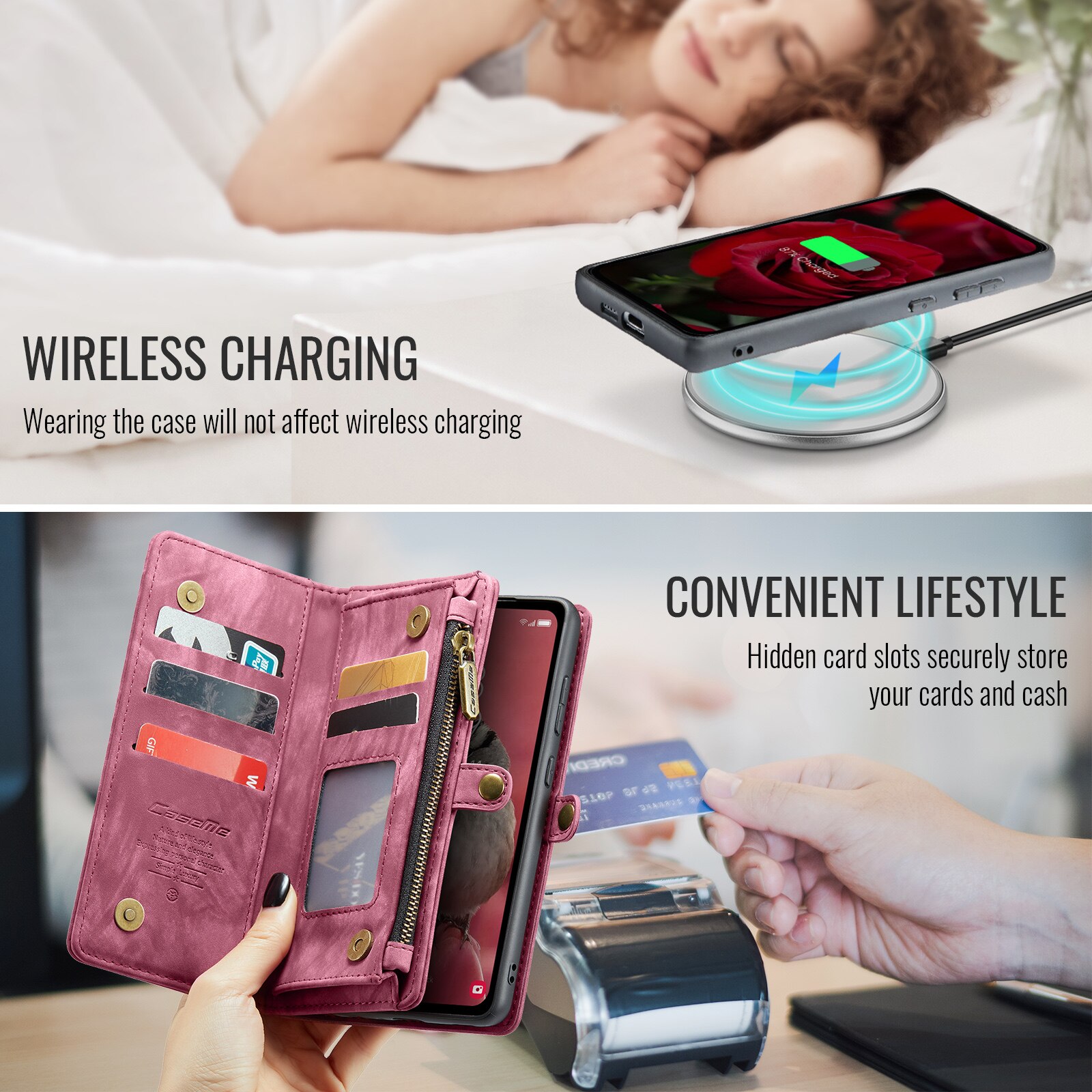 Multi-slot Hoesje Samsung Galaxy S25 FE Rood