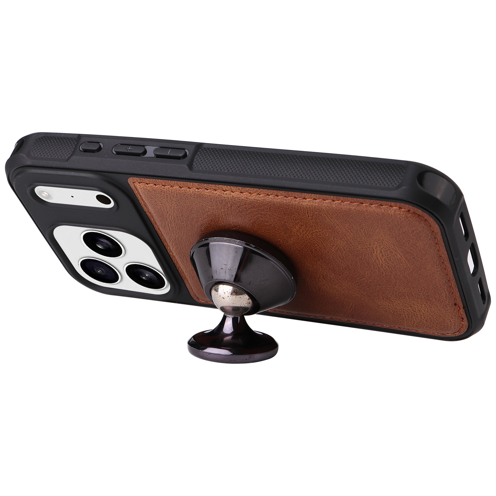iPhone 17 Pro  Magnet Leather Multi-Wallet Bruin