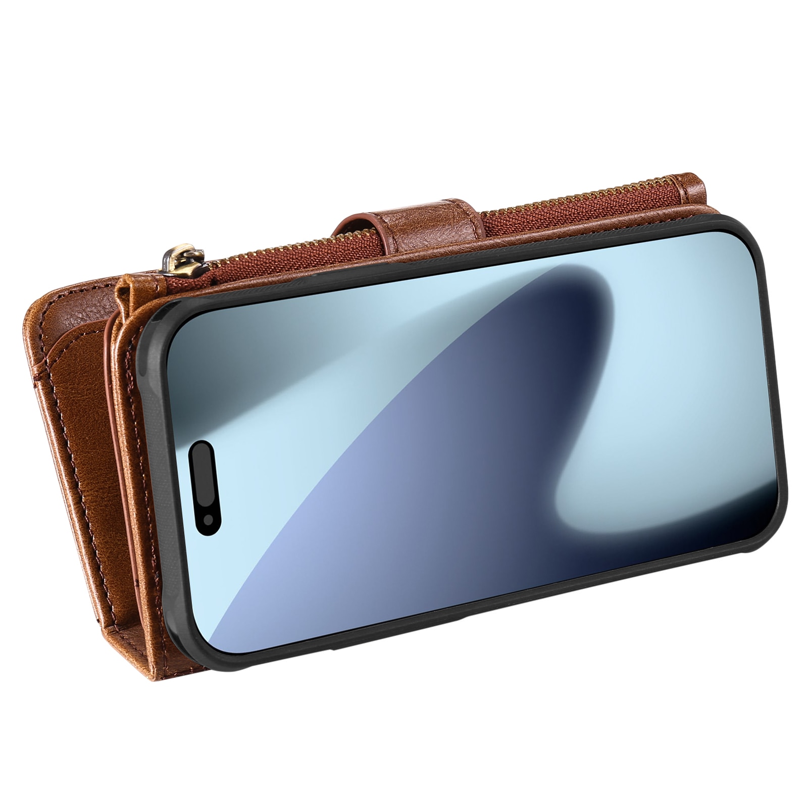 iPhone 17 Pro Max  Magnet Leather Multi-Wallet Bruin