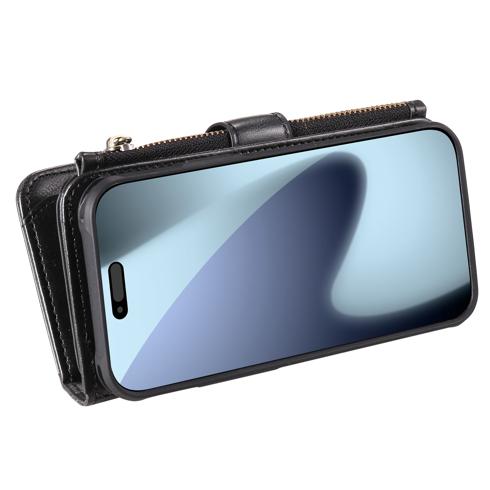 iPhone 17 Pro Max  Magnet Leather Multi-Wallet zwart