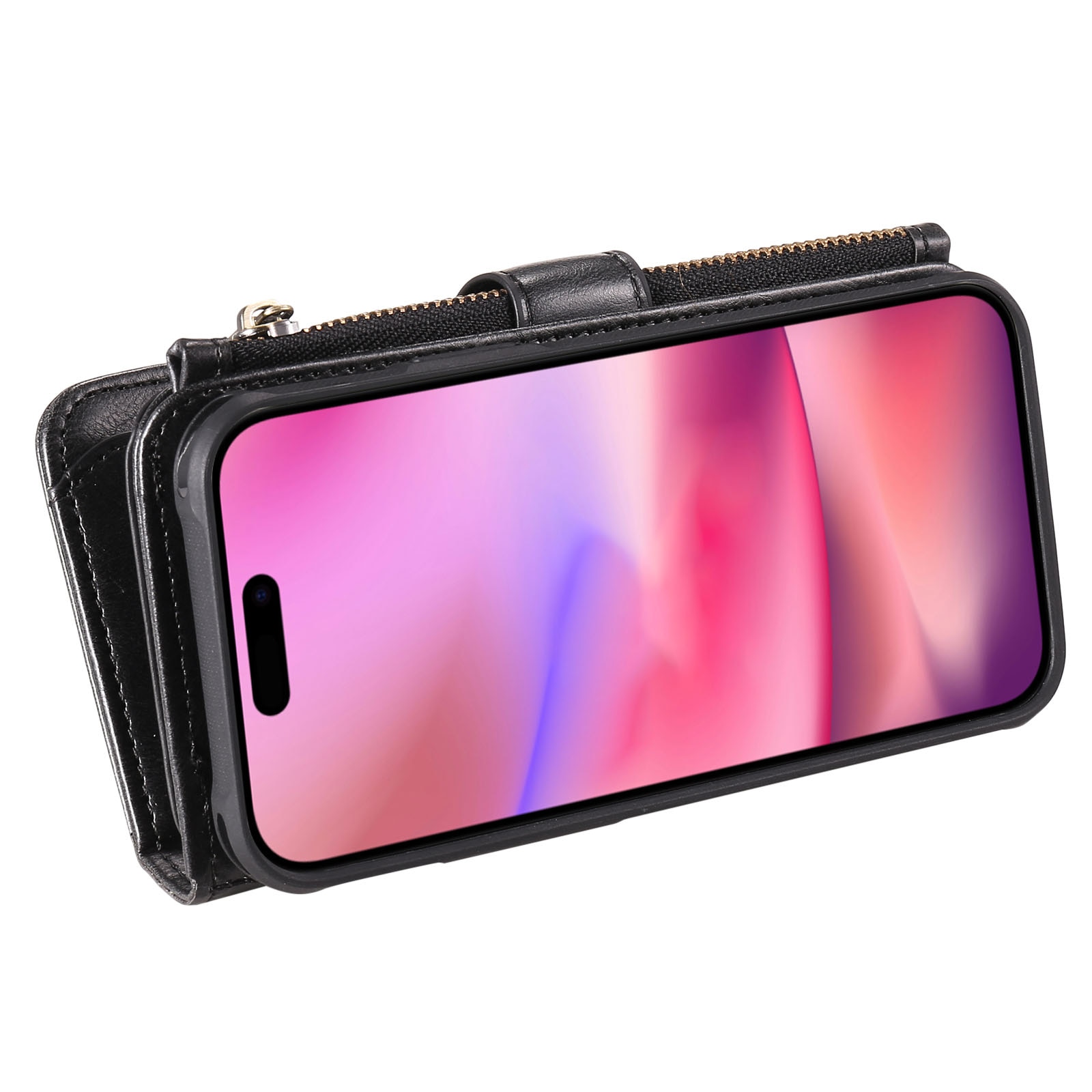 iPhone 17  Magnet Leather Multi-Wallet zwart