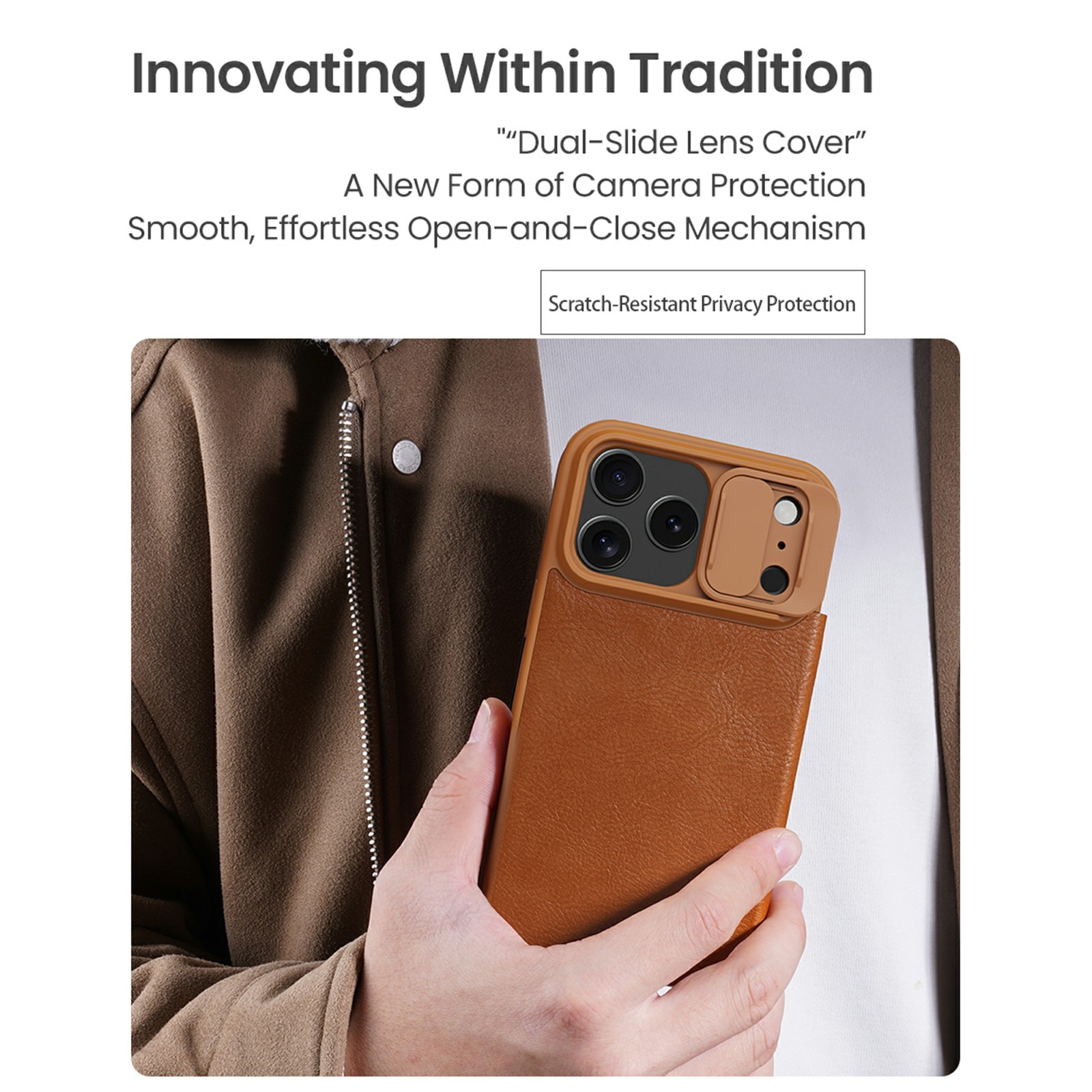 Qin Pro CamShield iPhone 17 Pro Max Bruin