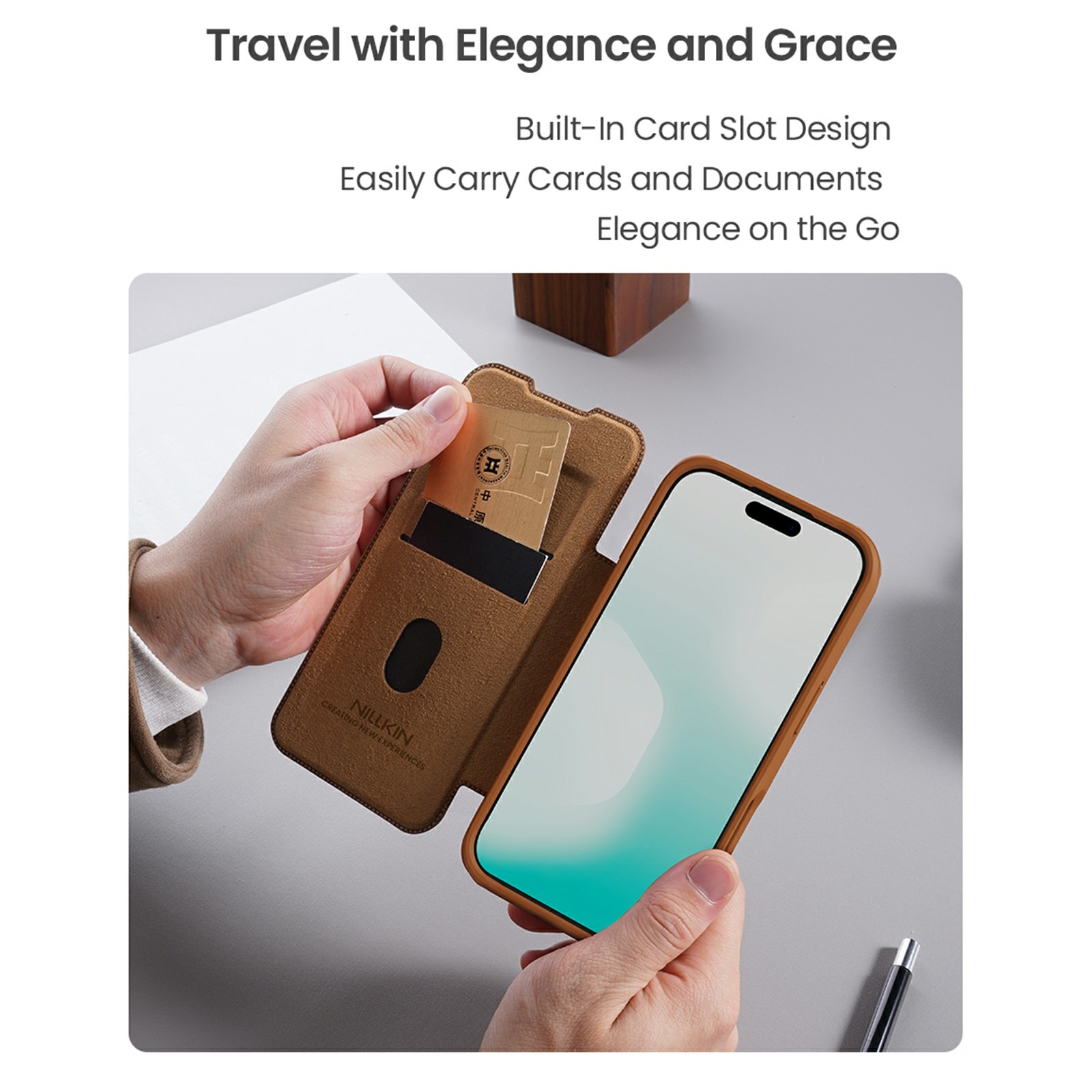 Qin Pro CamShield iPhone 17 Pro Max Bruin