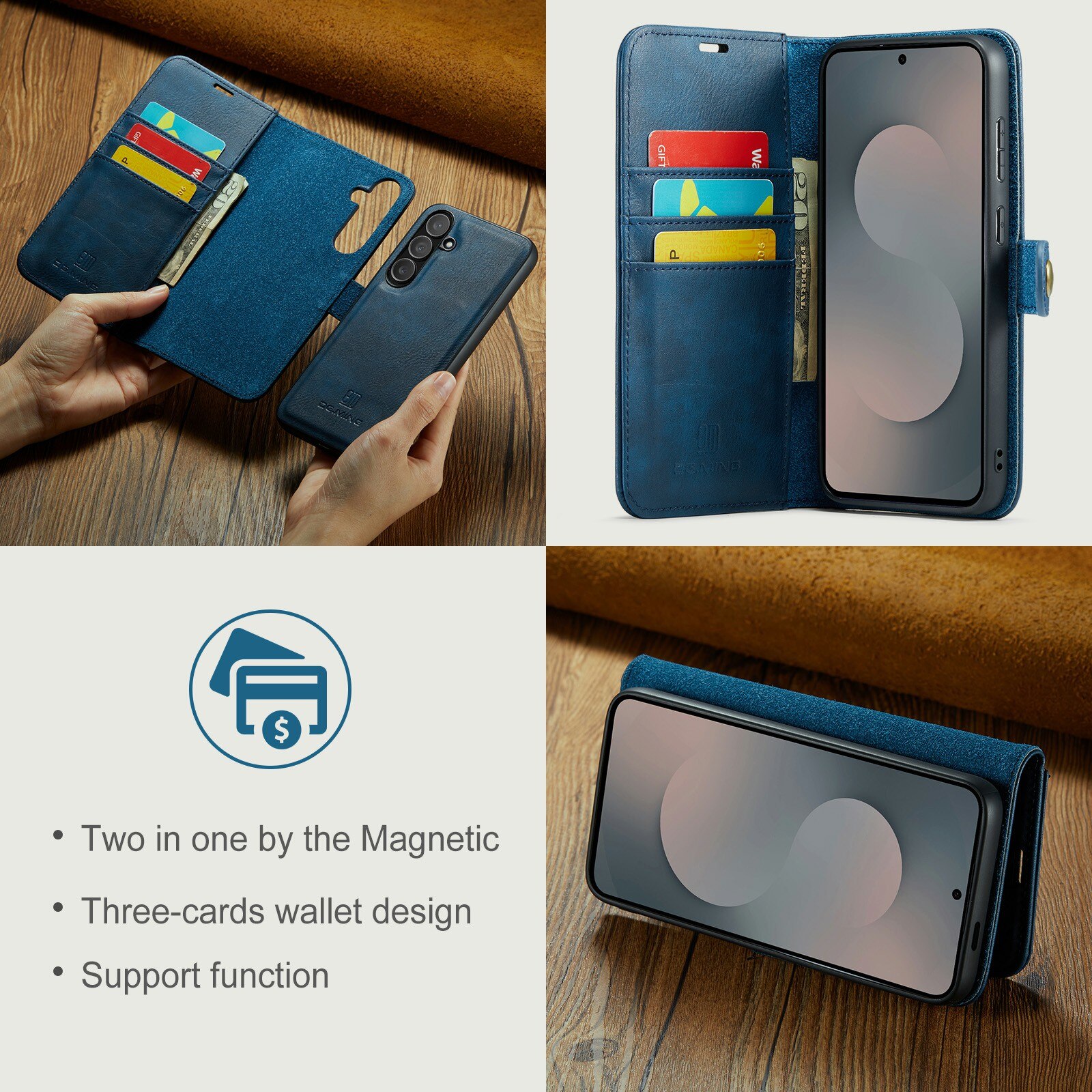 Magnet Wallet Samsung Galaxy S25 FE Blue