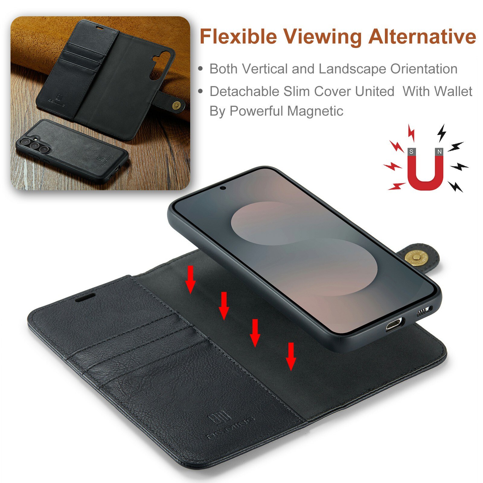 Magnet Wallet Samsung Galaxy S25 FE Black