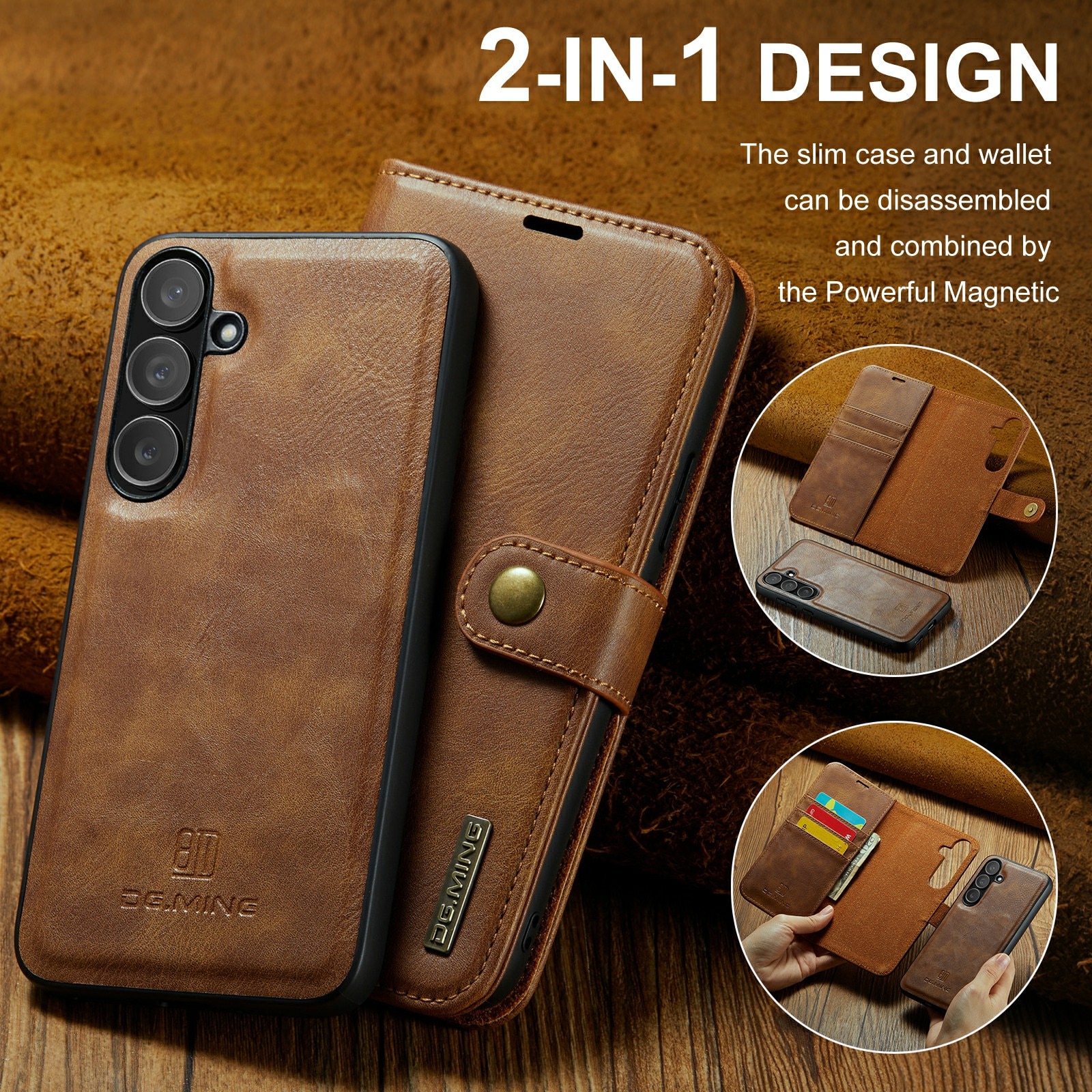 Magnet Wallet Samsung Galaxy S25 FE Cognac