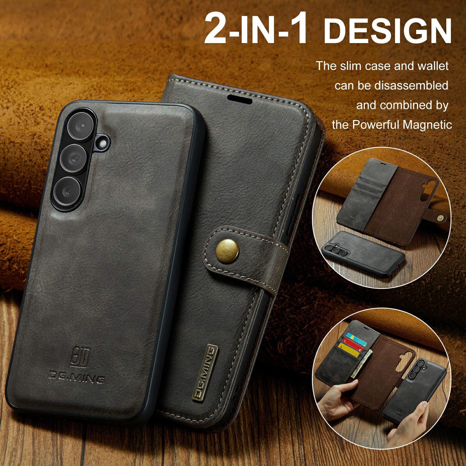 Magnet Wallet Samsung Galaxy S25 FE Brown