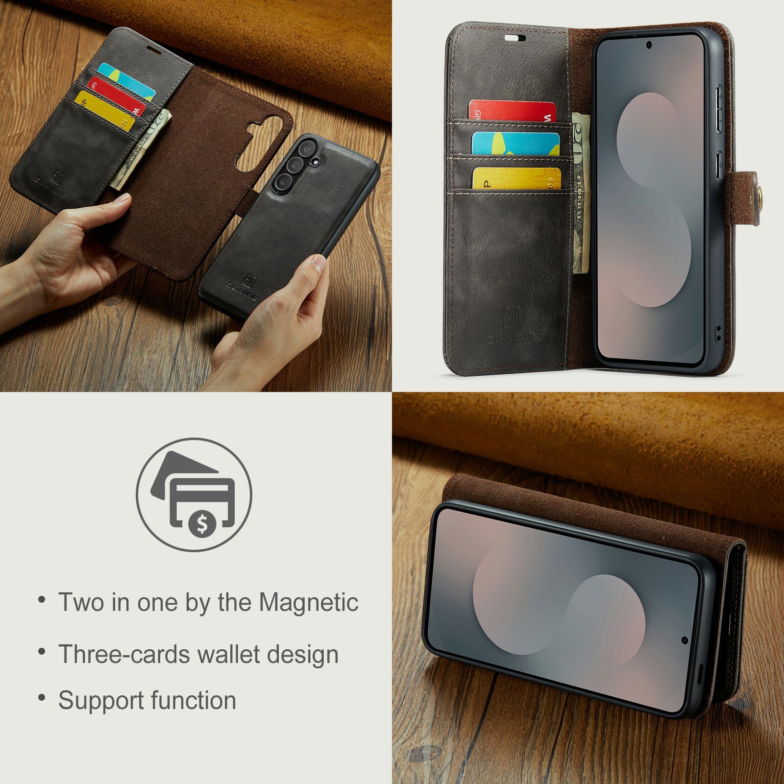 Magnet Wallet Samsung Galaxy S25 FE Brown