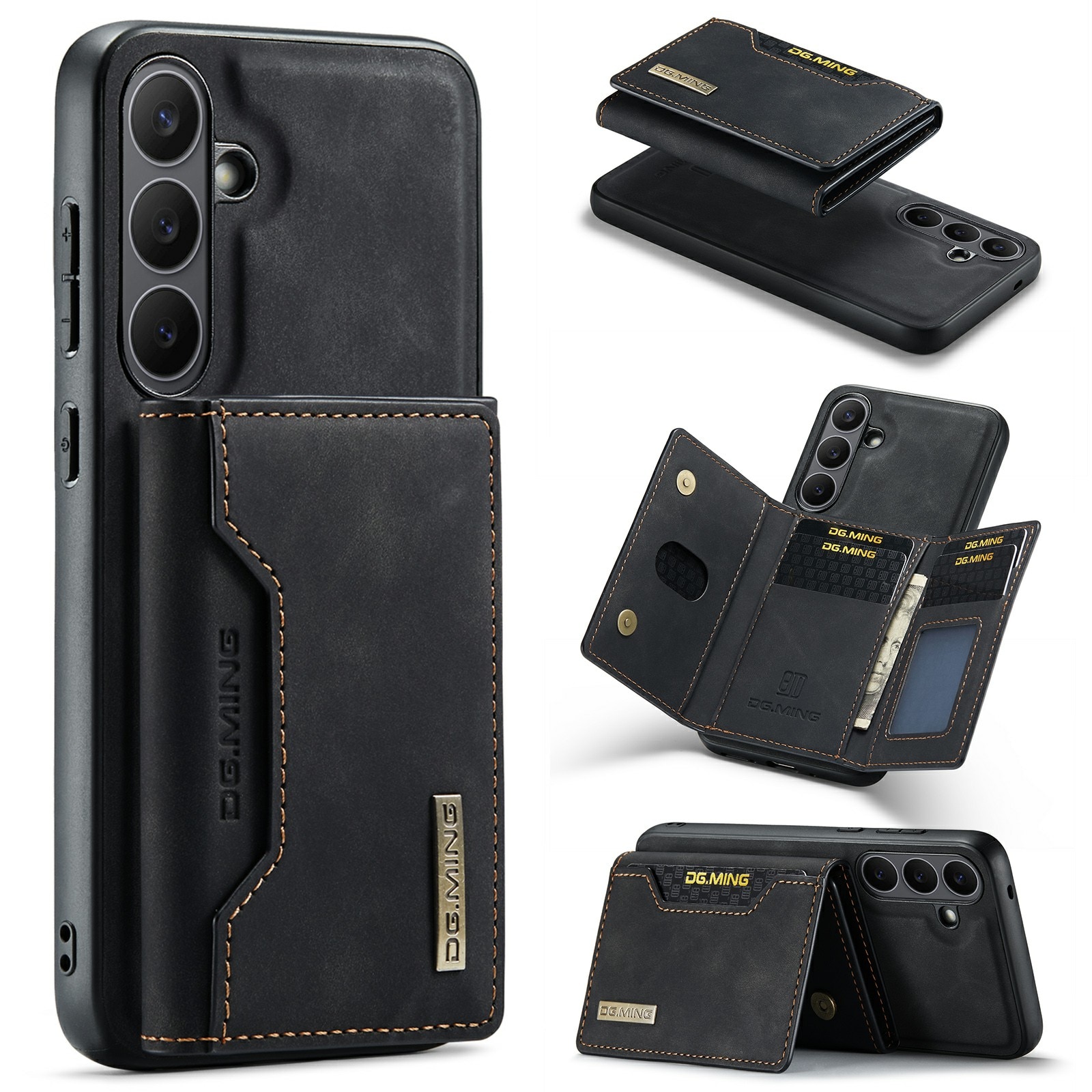 Magnetic Card Slots Case Samsung Galaxy S25 FE Zwart