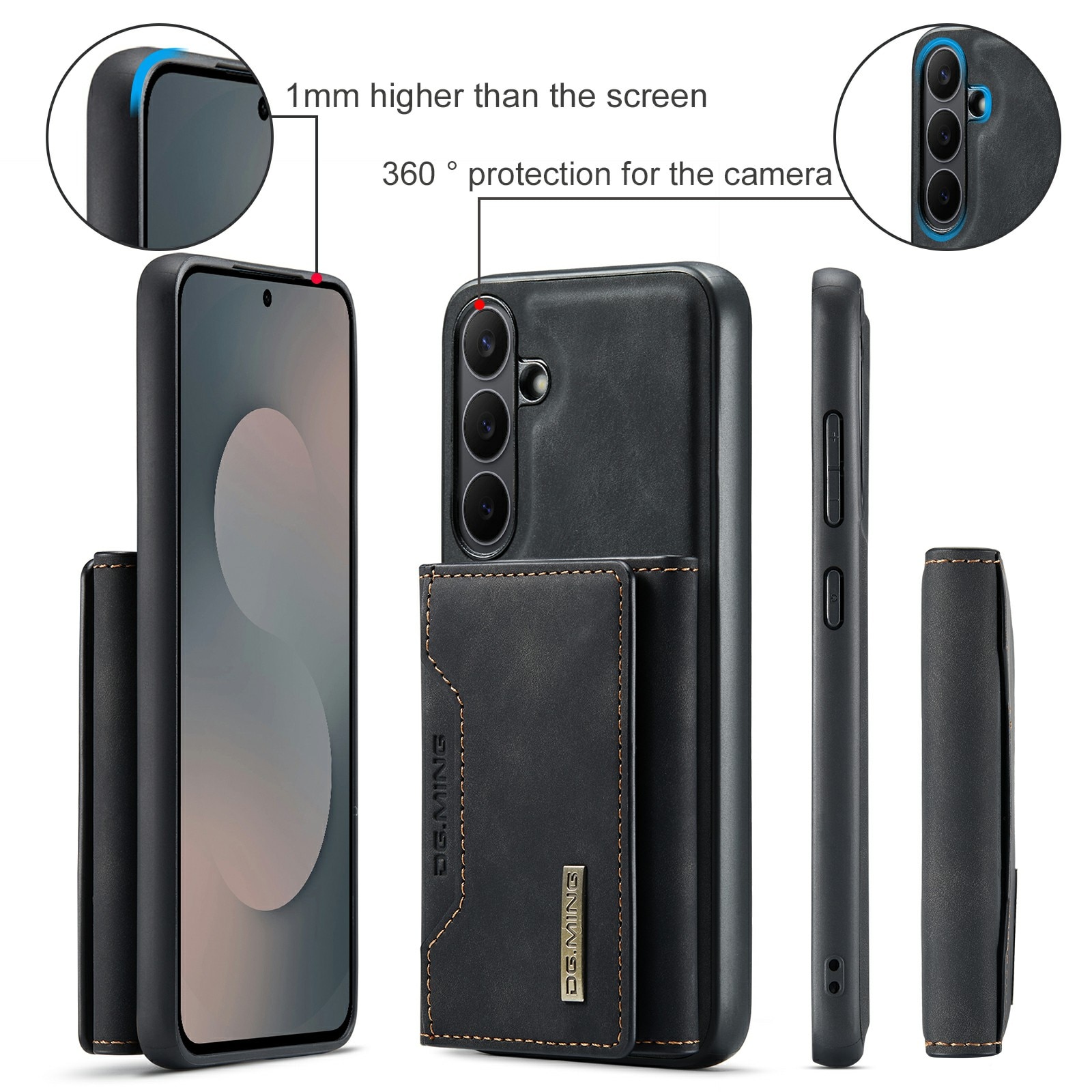 Magnetic Card Slots Case Samsung Galaxy S25 FE Zwart