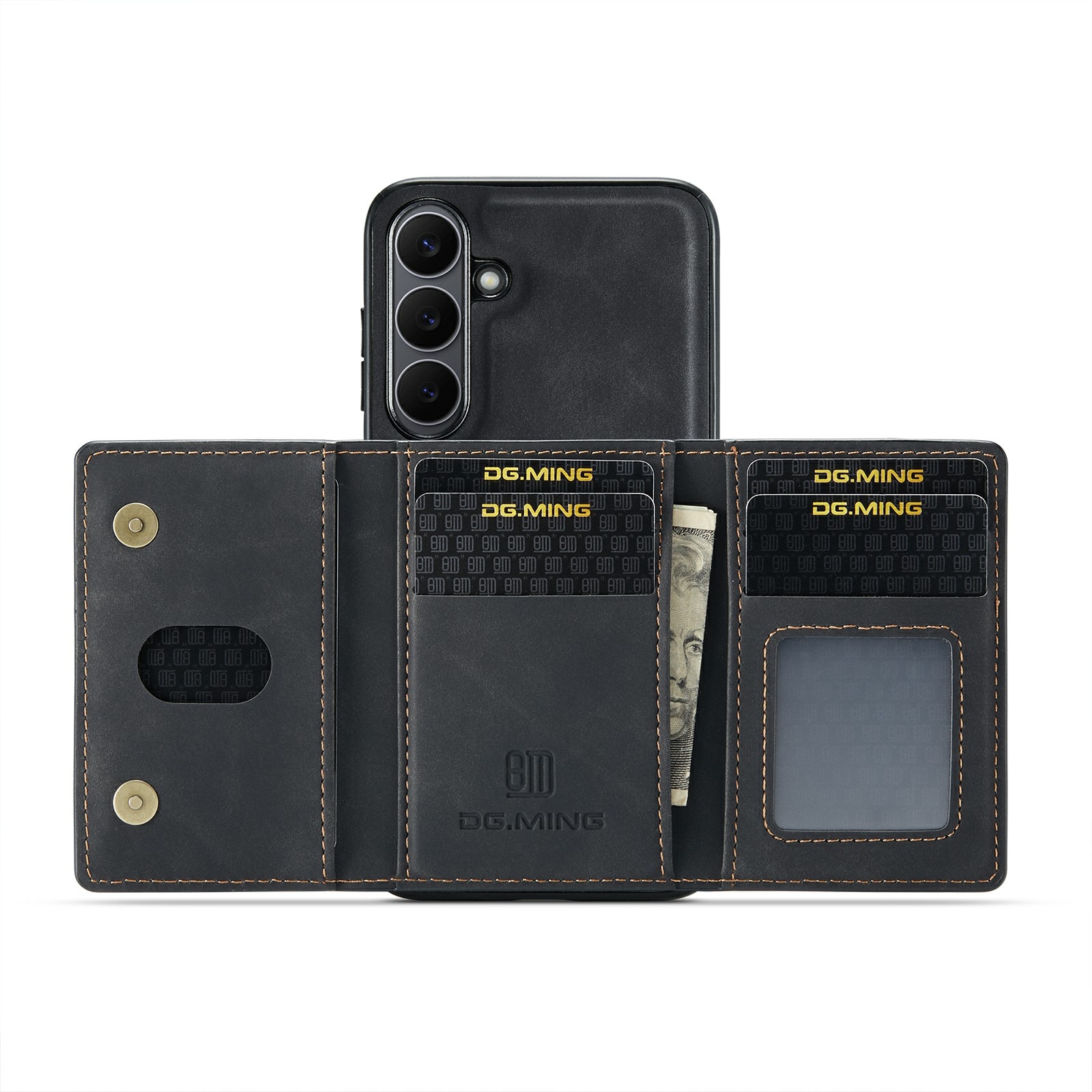 Magnetic Card Slots Case Samsung Galaxy S25 FE Zwart