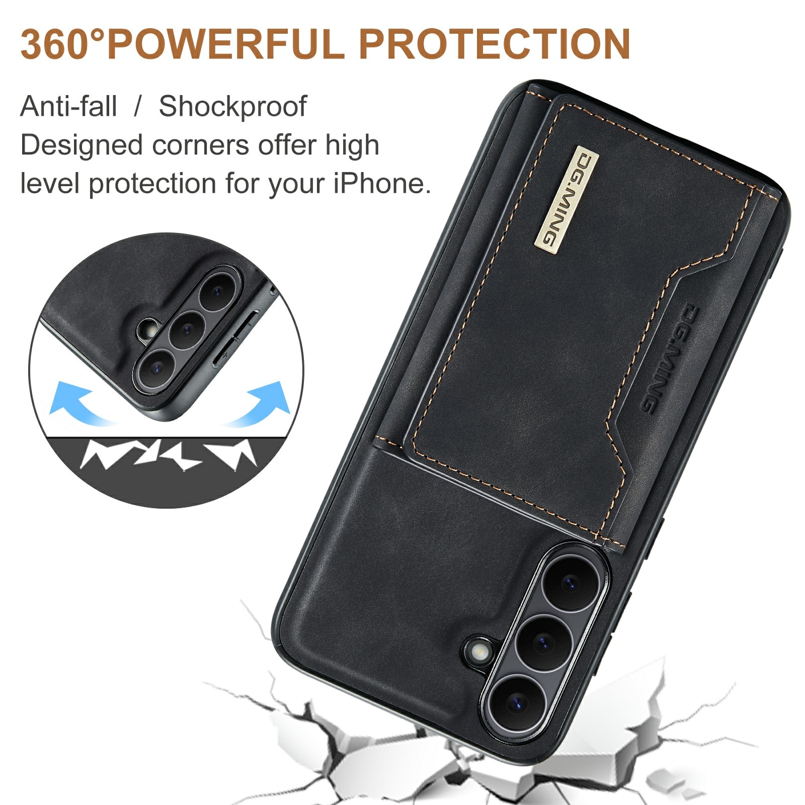 Magnetic Card Slots Case Samsung Galaxy S25 FE Zwart