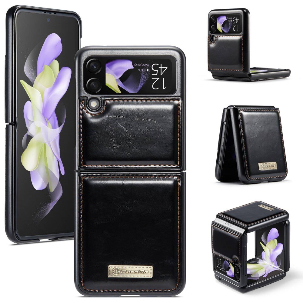 Kunstleren hoesje Samsung Galaxy Z Flip 4 Zwart