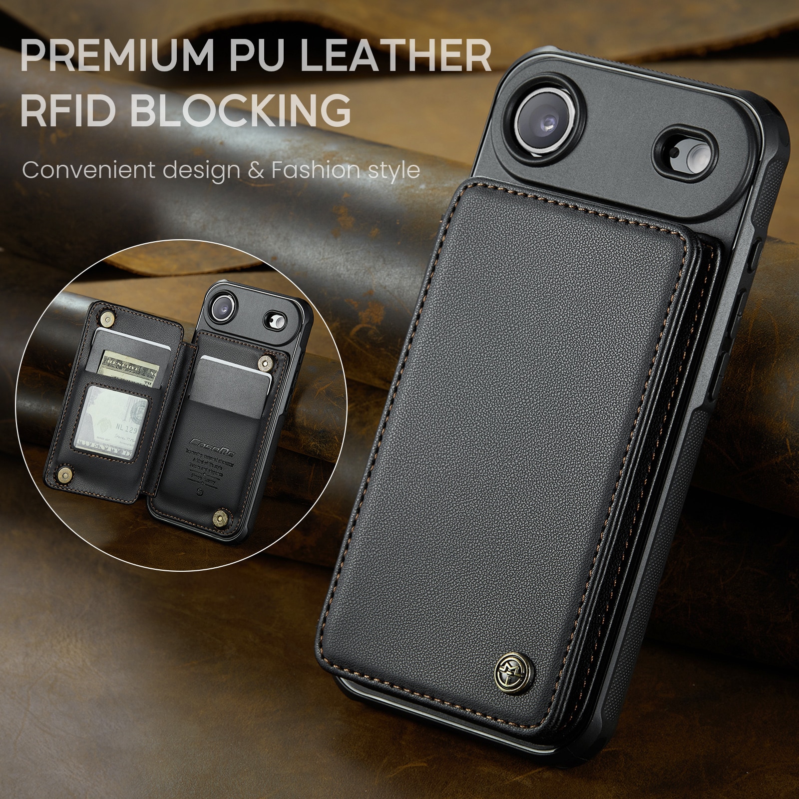 RFID blocking Portemonnee hoesje iPhone Air zwart