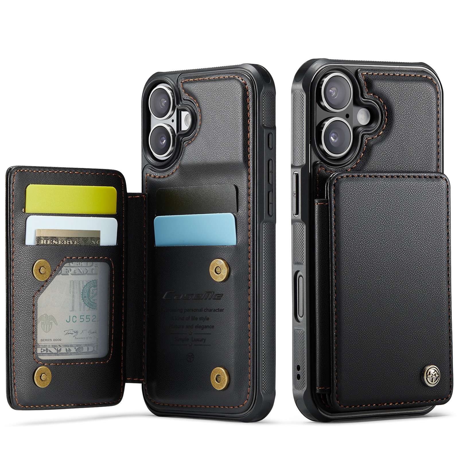 RFID blocking Portemonnee hoesje iPhone 17 zwart