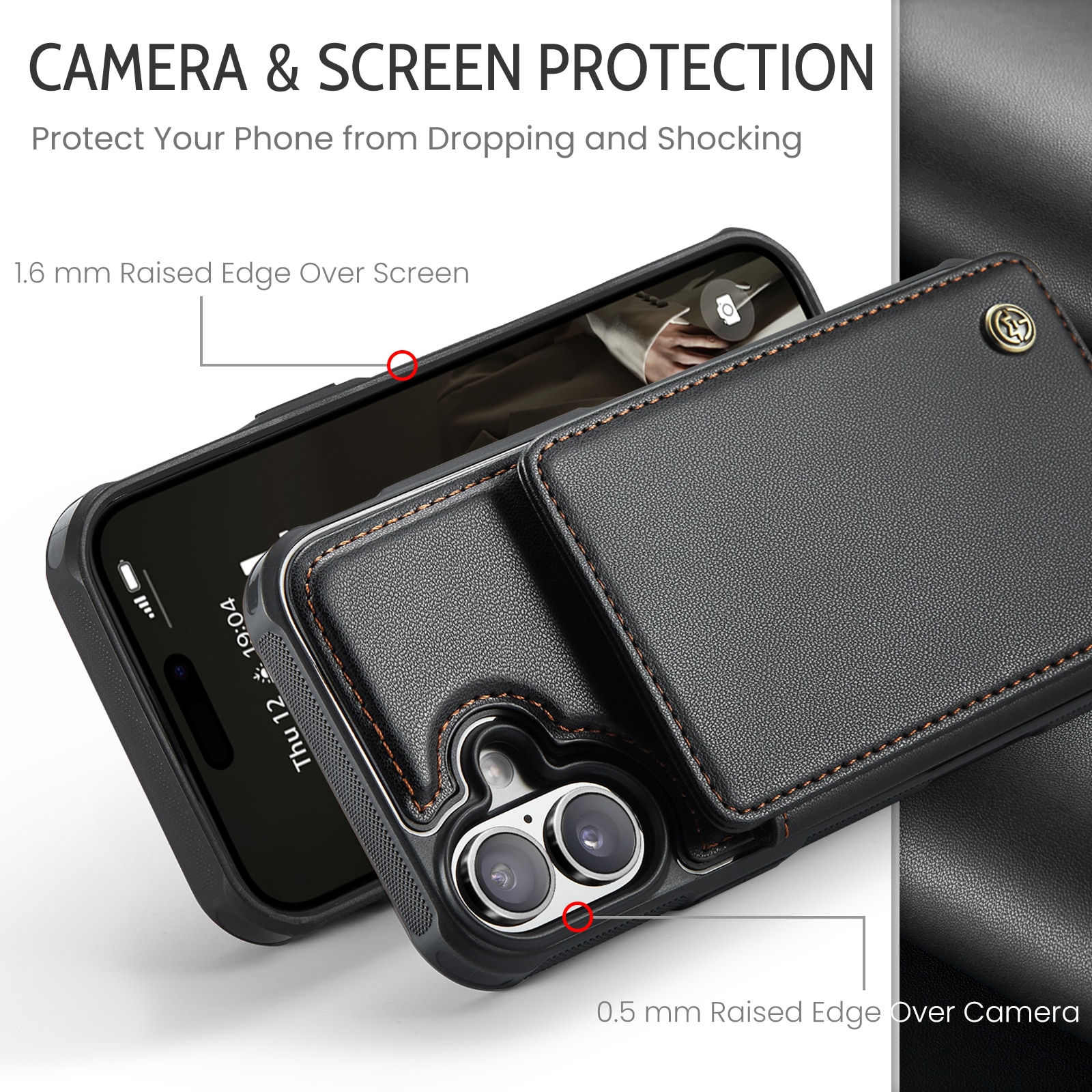 RFID blocking Portemonnee hoesje iPhone 17 zwart