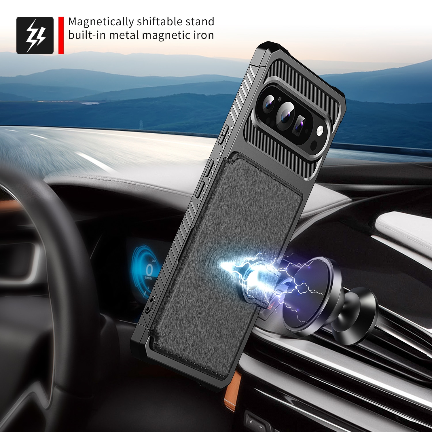 Google Pixel 10 Pro XL Tough Multi-slot Hoesje Zwart