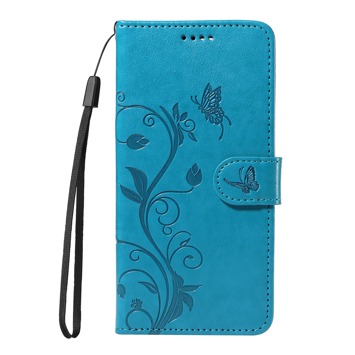 Sony Xperia 10 VII Leren vlinderhoesje Blauw