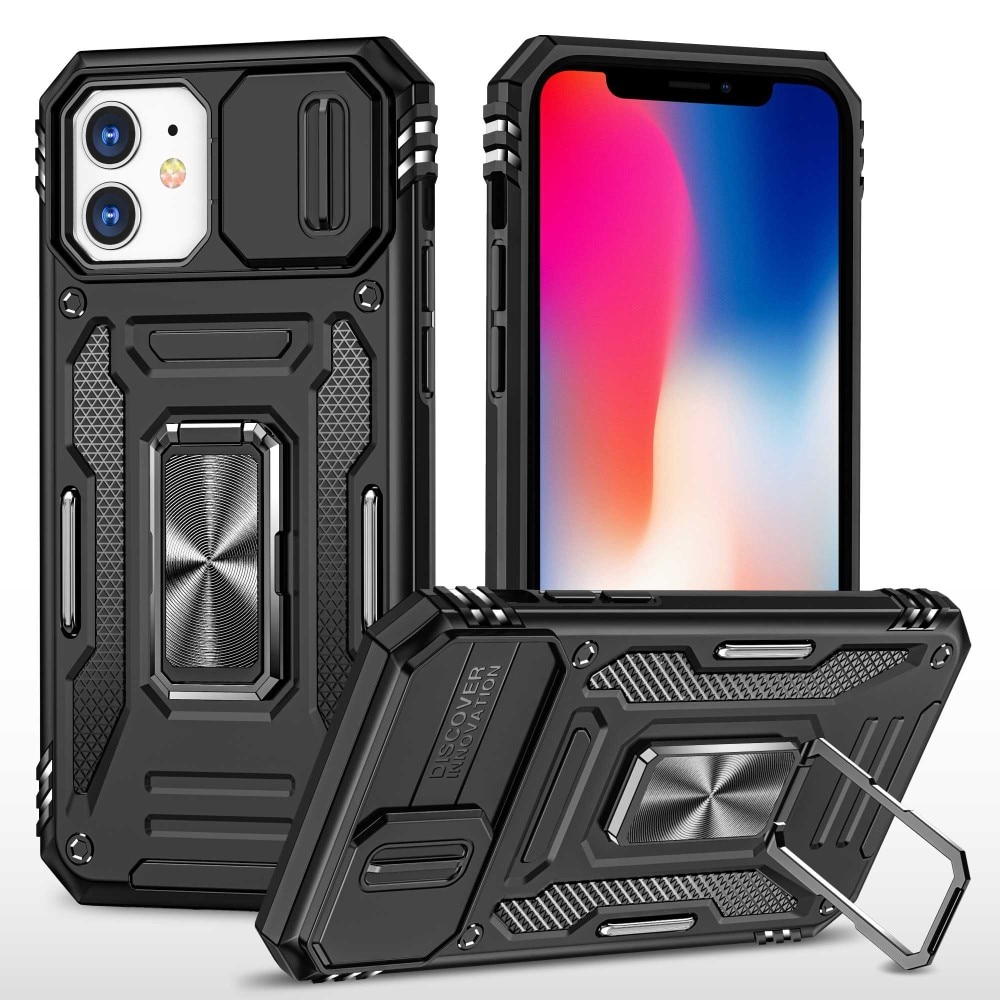 iPhone 11 Hybridcase Ring+Camera Protector Zwart