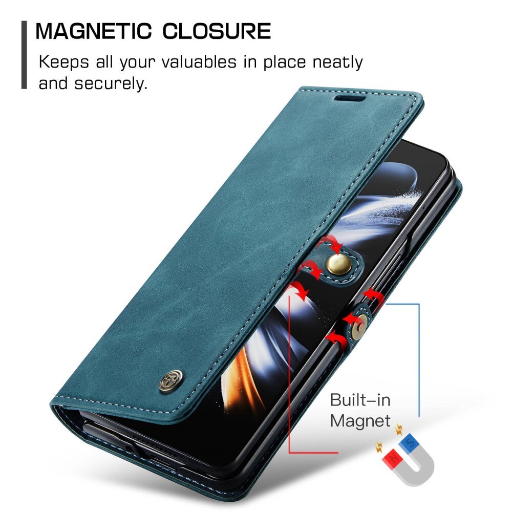 Slim Bookcover hoesje Samsung Galaxy Z Fold 4 blauw