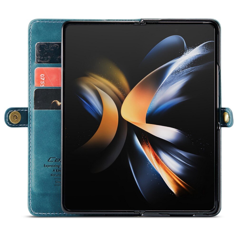 Slim Bookcover hoesje Samsung Galaxy Z Fold 4 blauw