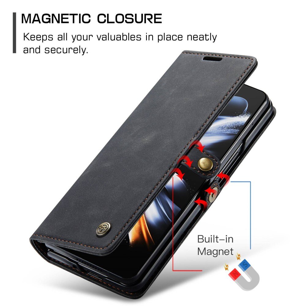 Slim Bookcover hoesje Samsung Galaxy Z Fold 4 zwart