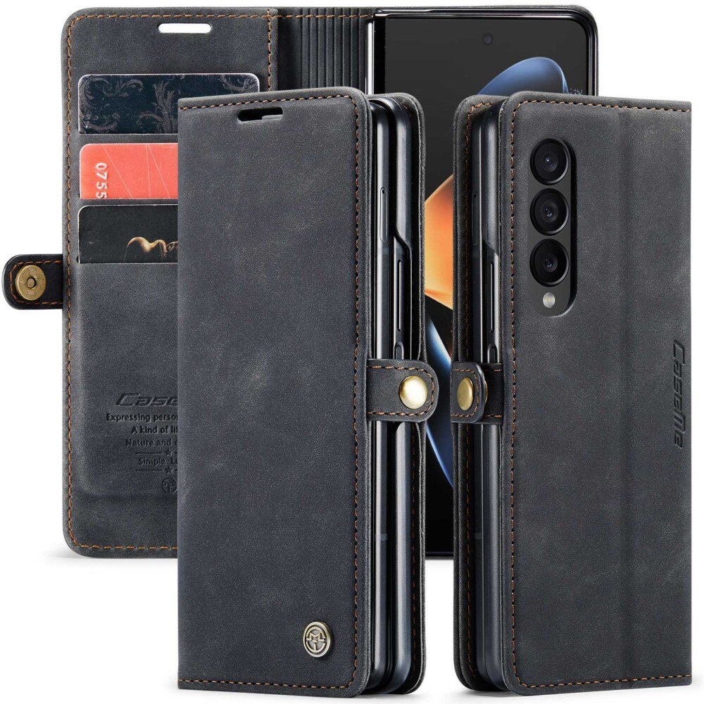 Slim Bookcover hoesje Samsung Galaxy Z Fold 4 zwart