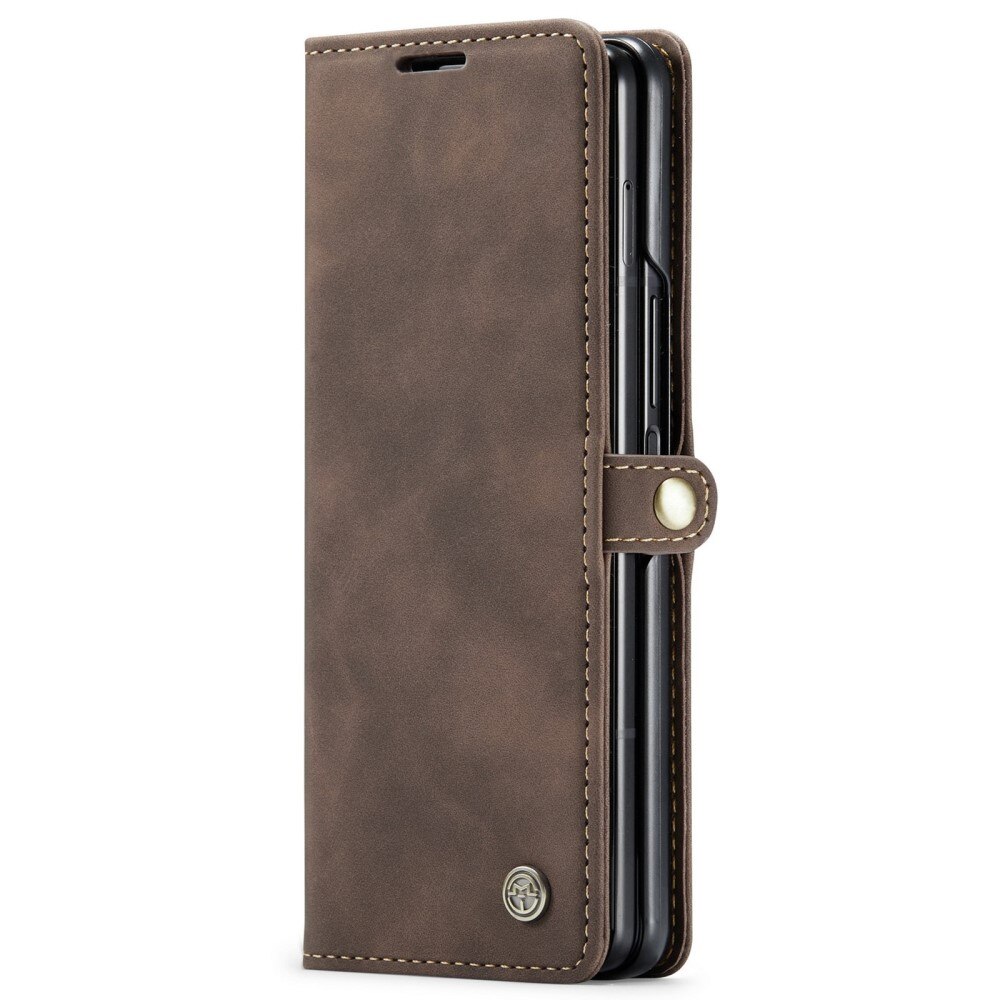 Slim Bookcover hoesje Samsung Galaxy Z Fold 4 bruin