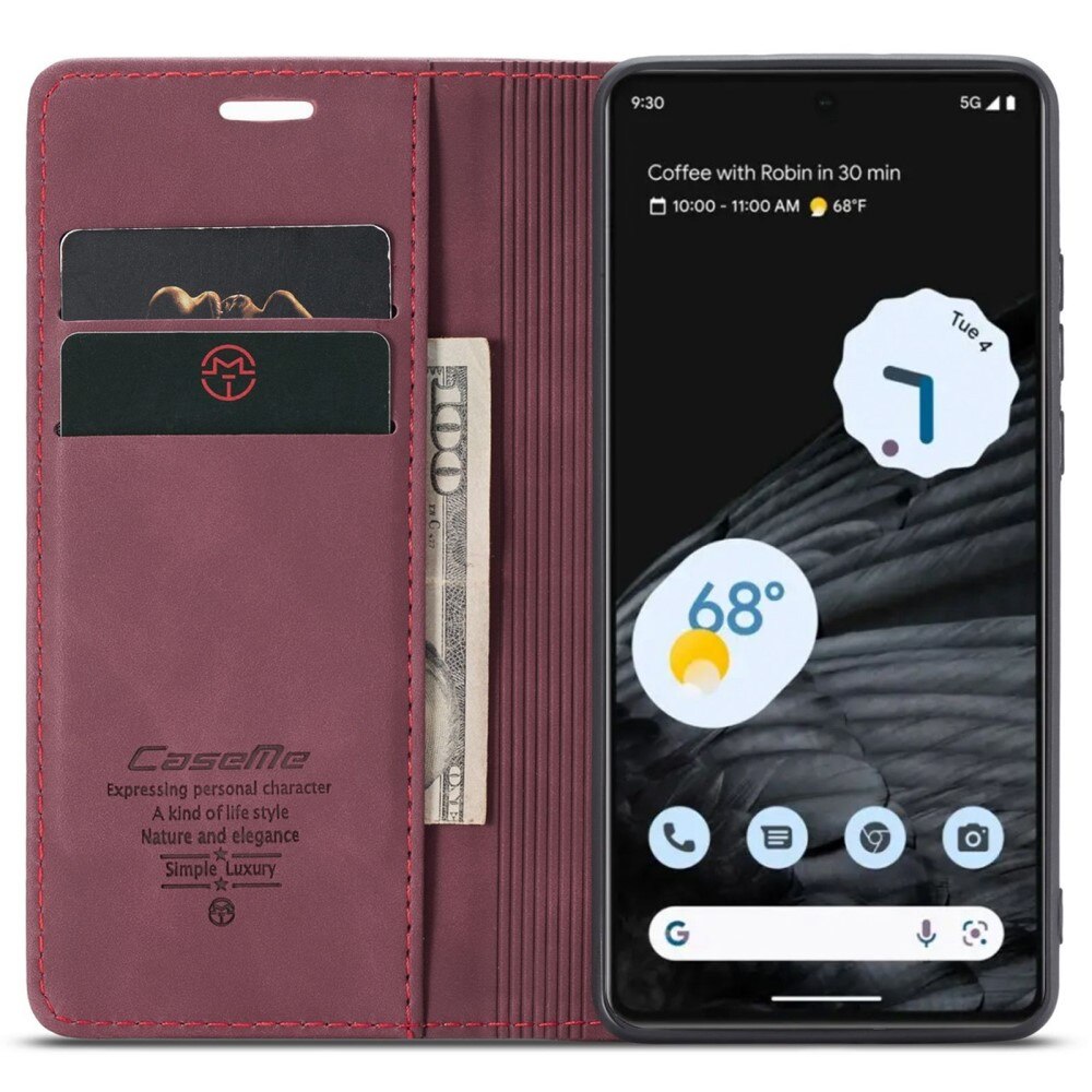 Slim Bookcover Hoesje Google Pixel 7 Rood