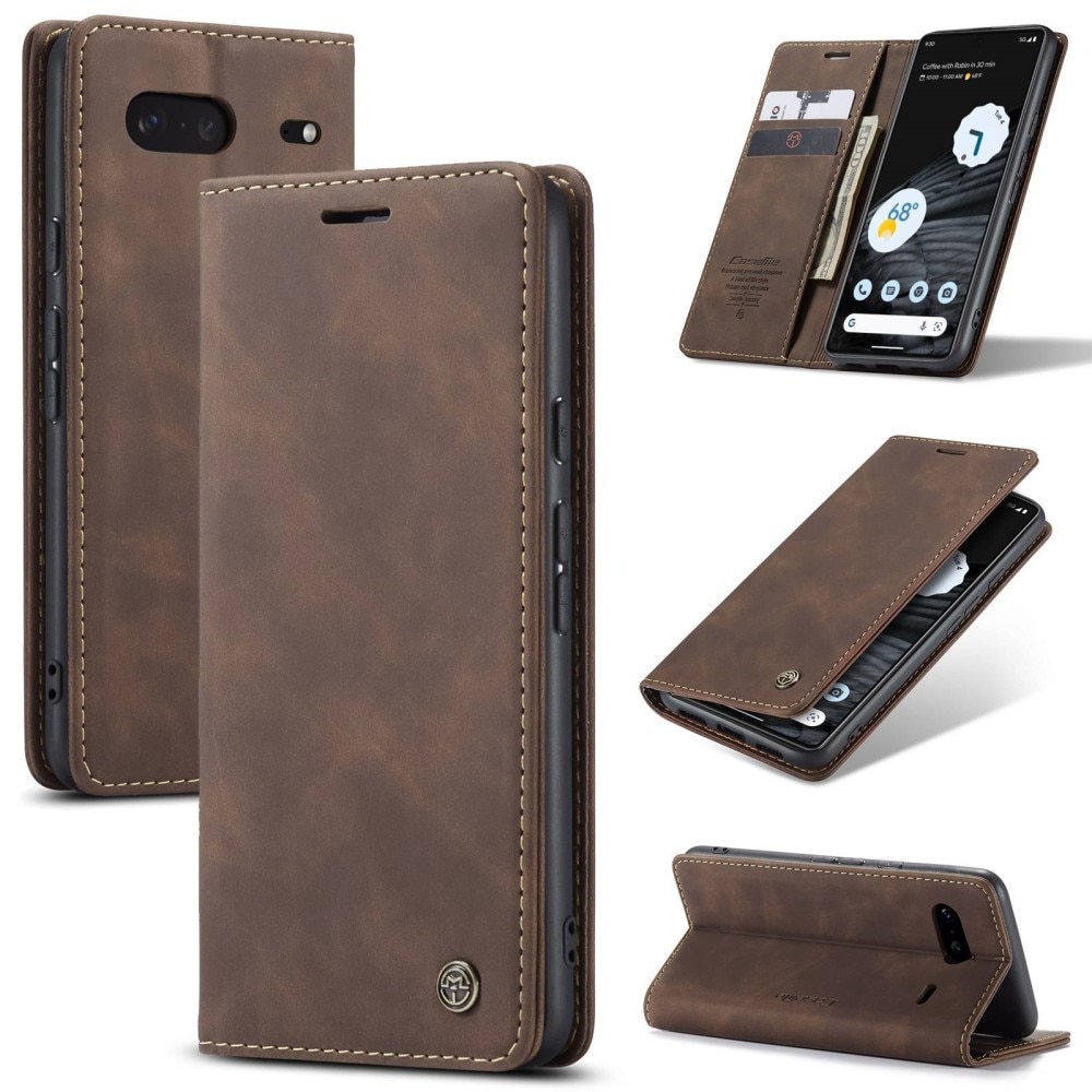 Slim Bookcover Hoesje Google Pixel 7 Bruin